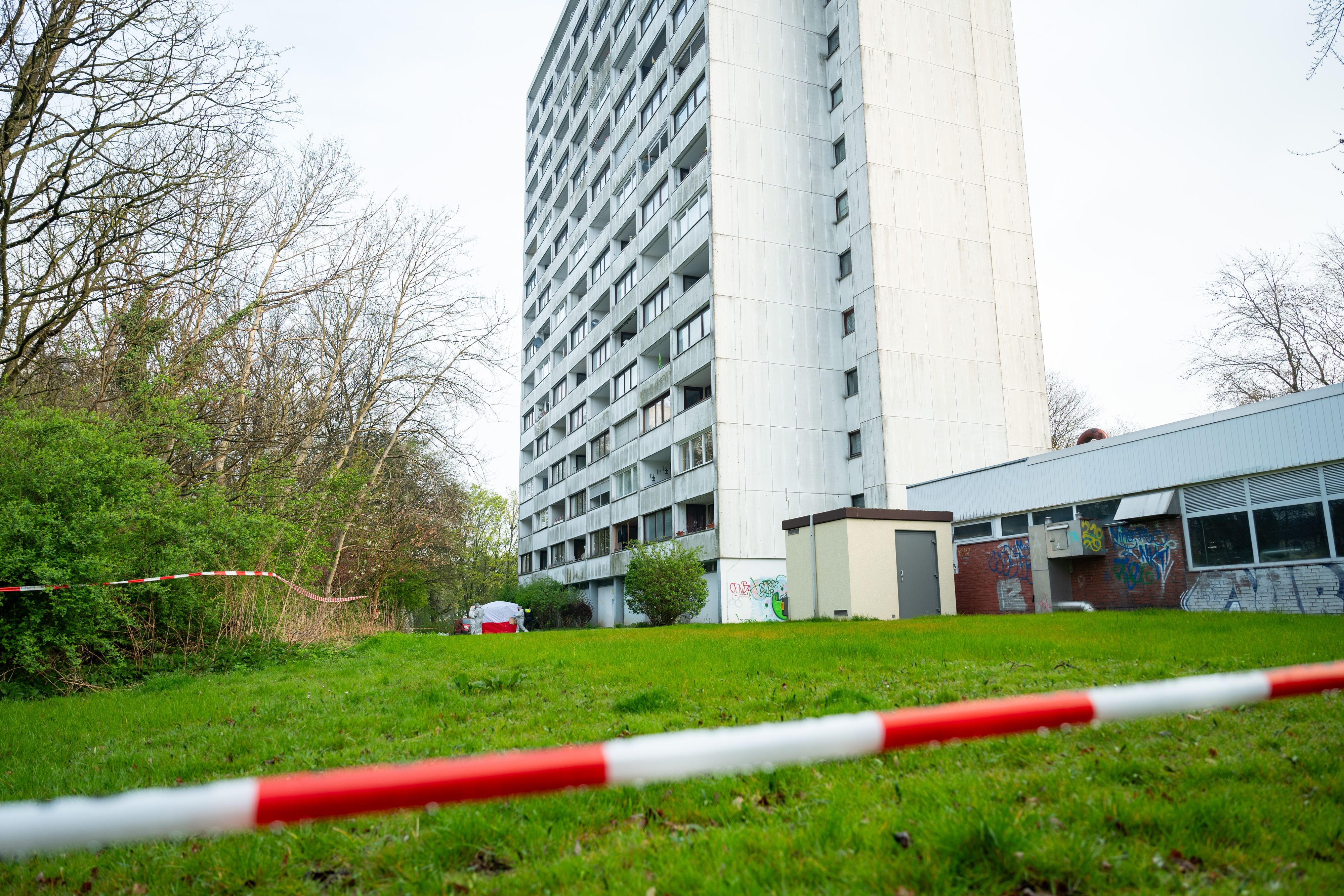 Der Tatort wurde weiträumig abgesperrt. 