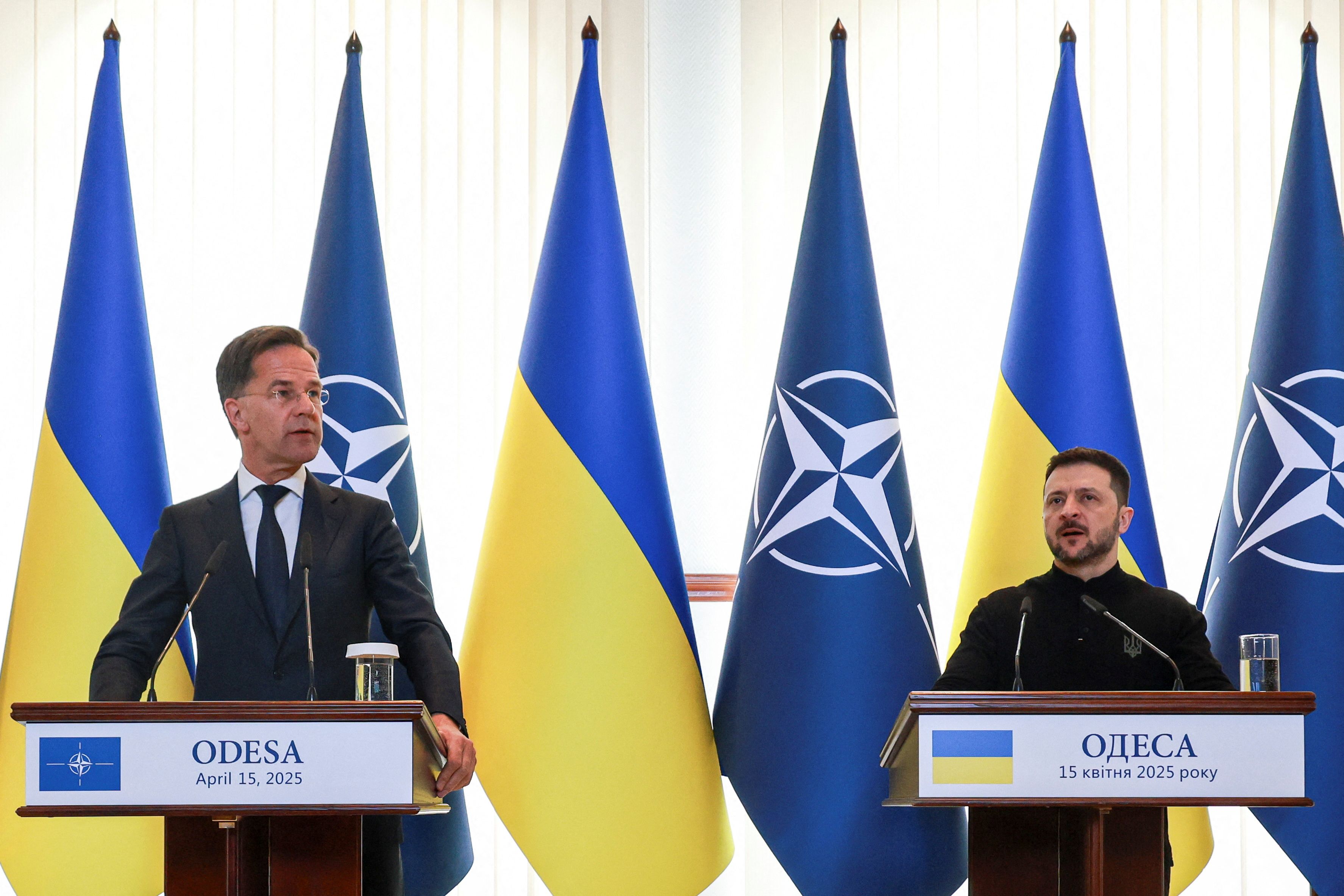 In Odessa kam es am Dienstag zu einem Treffen zwischen Nato-Chef Mark Rutte und dem ukrainischen Präsidenten Wolodymyr Selenskyj.