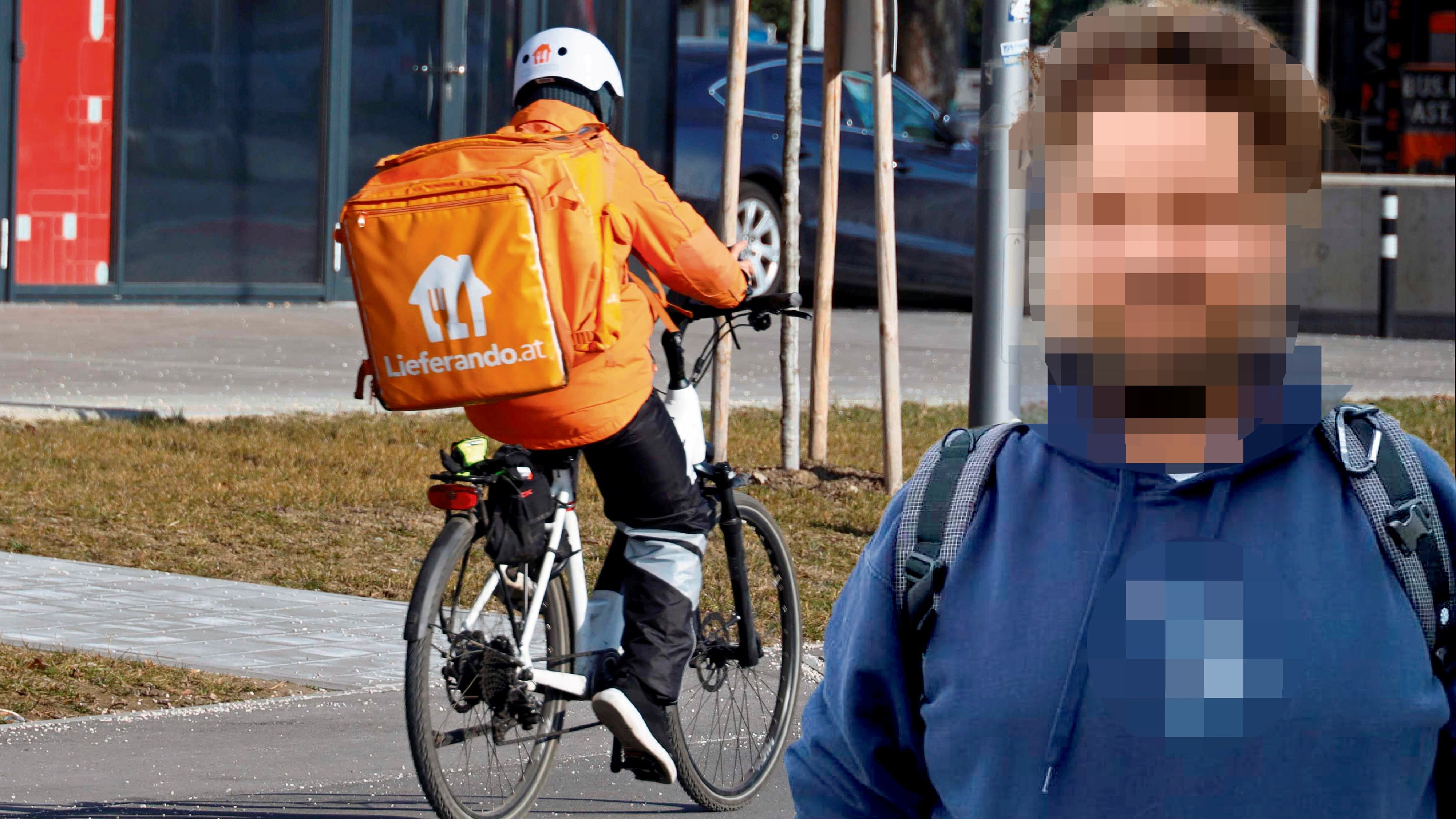 Lieferando-Fahrer Matthias O. – im Bild – ärgert sich über seinen Arbeitgeber. (Symbolbild)