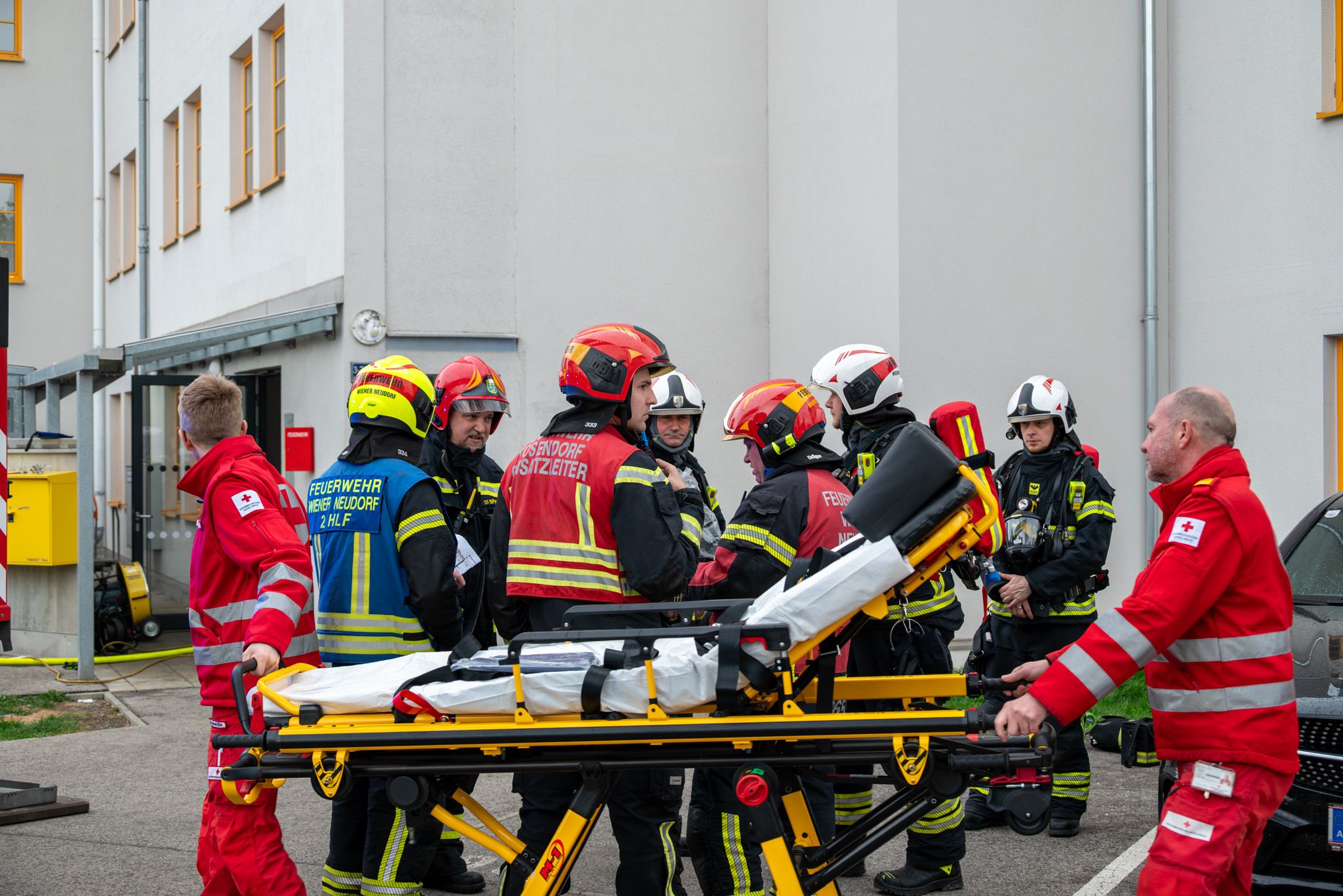 Kellerbrand und Menschenrettung in Vösendorf