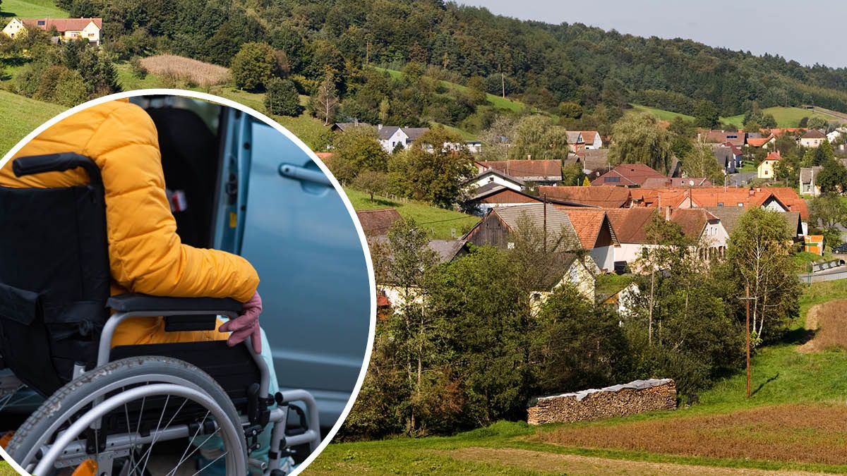 Ein Spezial-Fahrzeug wird dringend benötigt, das einen Rollstuhl transportieren kann. Im Hintergrund: Oberdrosen im Südburgenland.