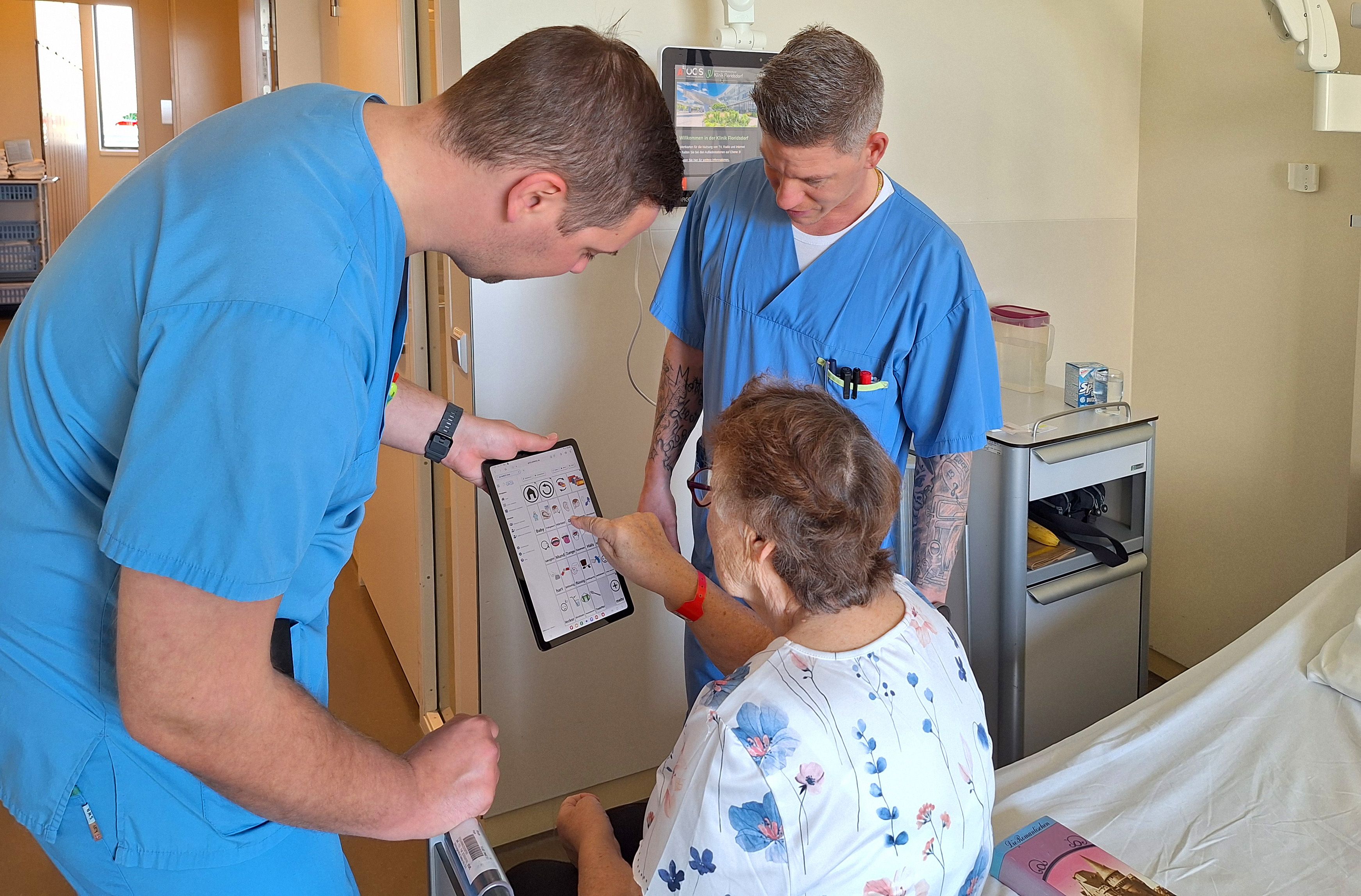 Die Klinik Floridsdorf hat eine neue Lösung für sprachlose Patienten.