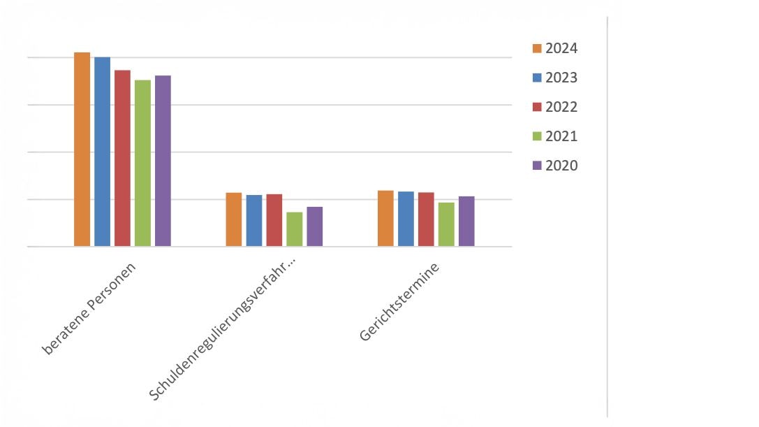 2024: Anstieg bei beratenen Personen, Regulierungsverfahren und Gerichtsterminen