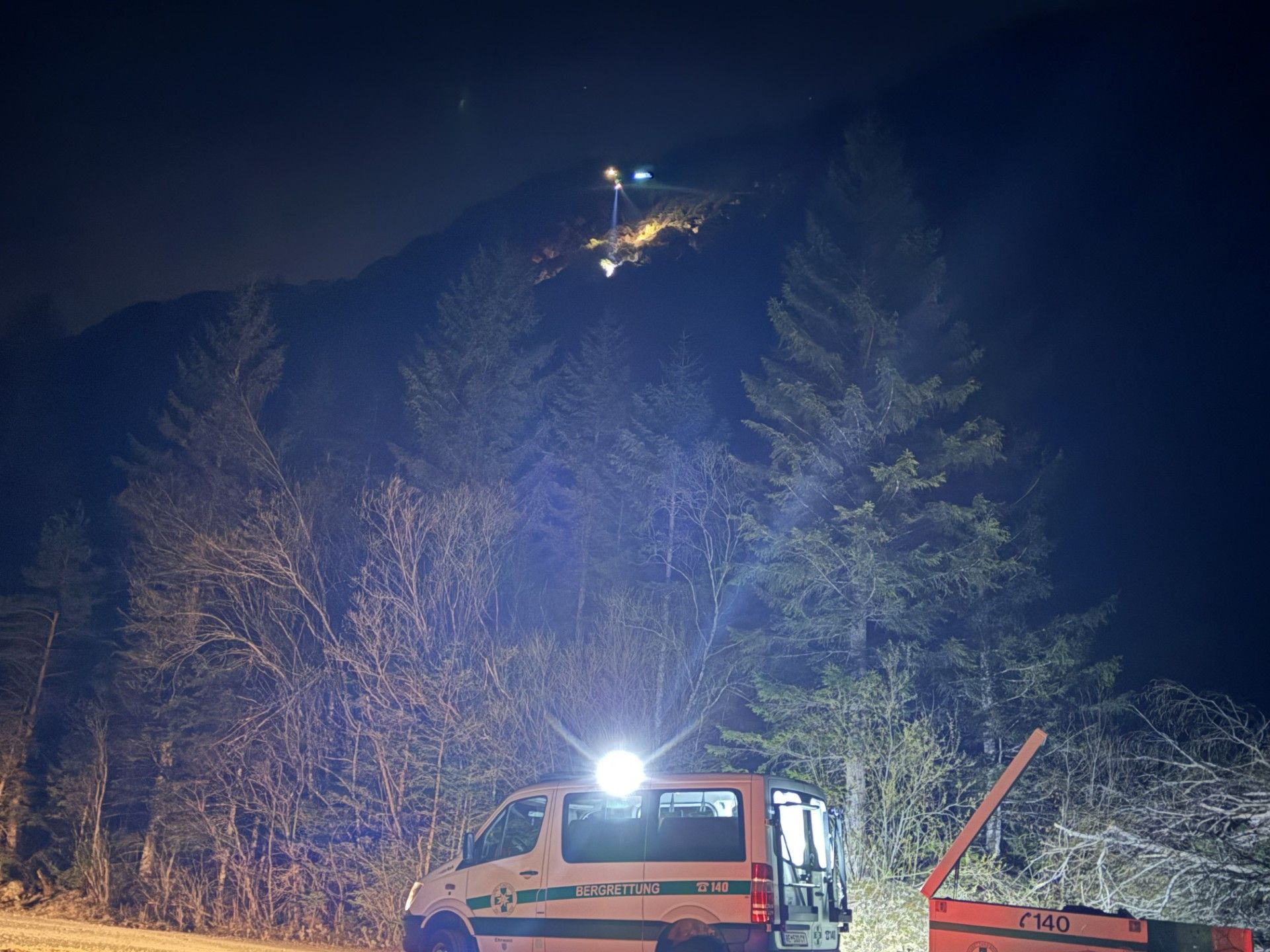Nach den Jugendlichen wurde mittels Drohne gesucht.