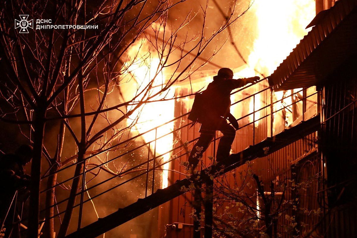 Am Mittwochabend kam es in der ukrainischen Industriestadt Dnipro zu einem russischen Drohnenangriff.