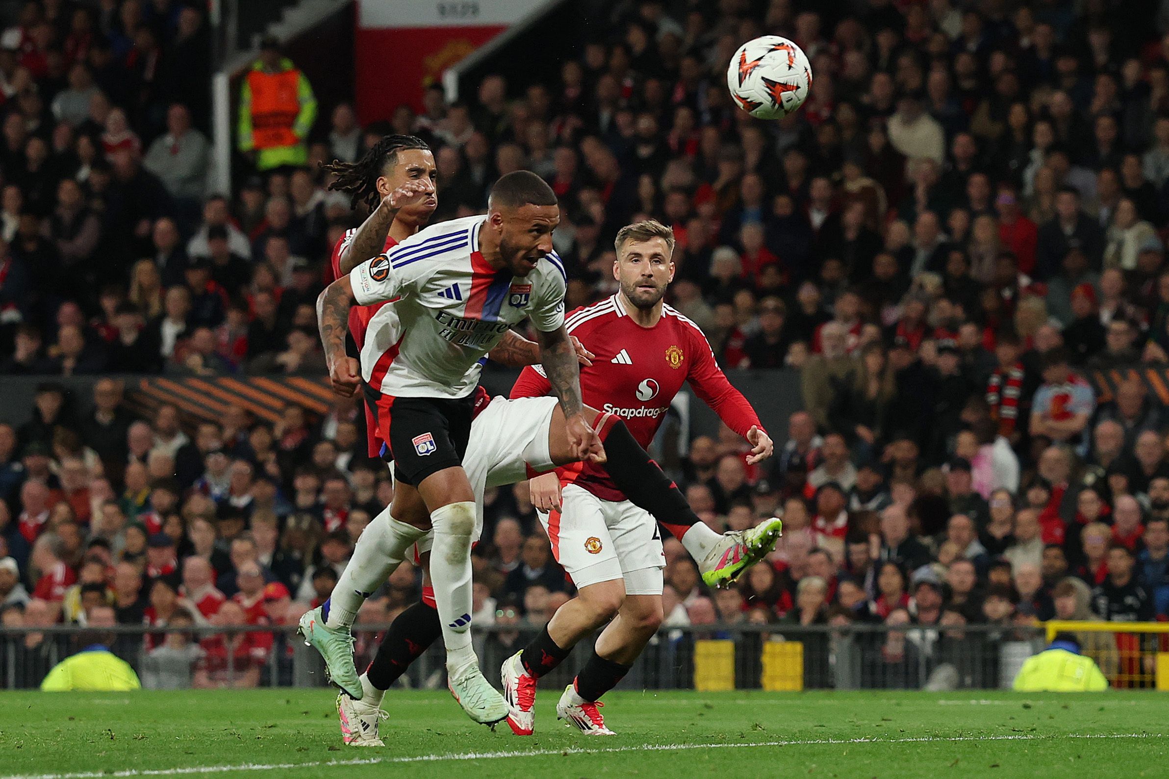 Manchester United im Europa-League-Duell gegen Olympique Lyon. 