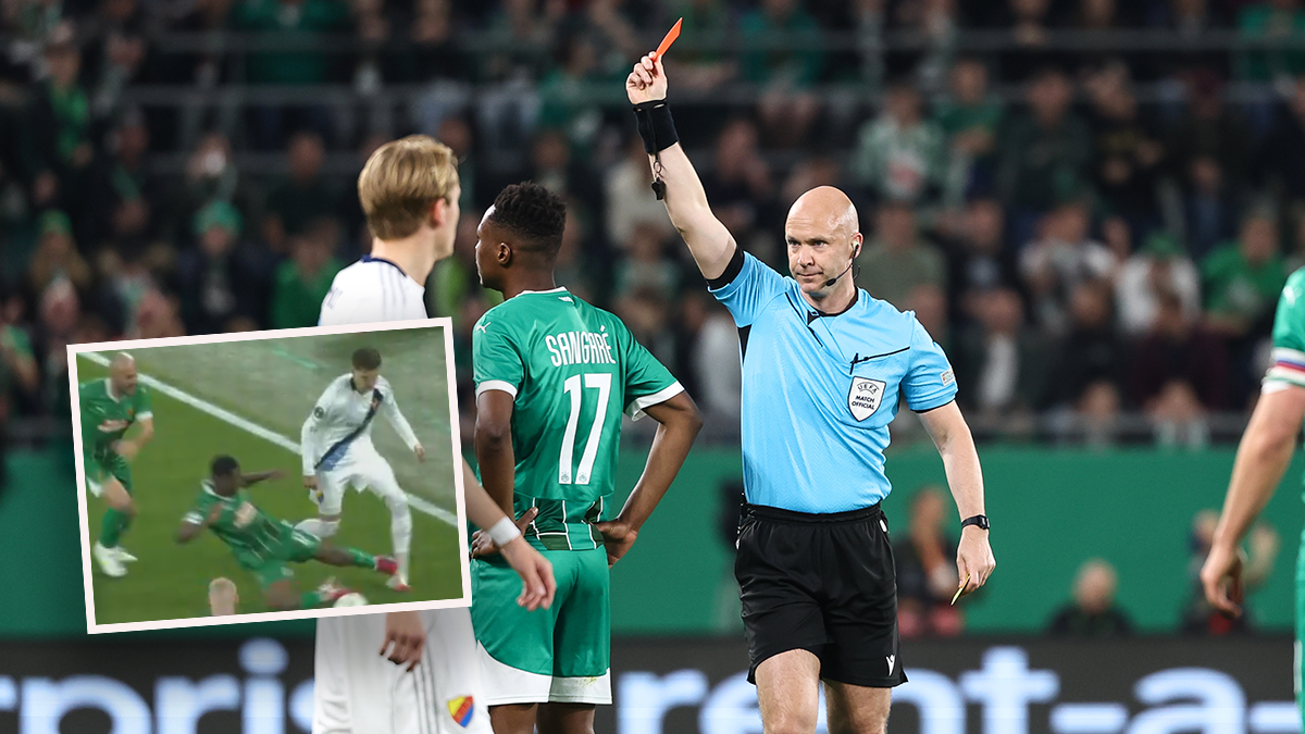 Mamadou Sangare kassiert die rote Karte. 