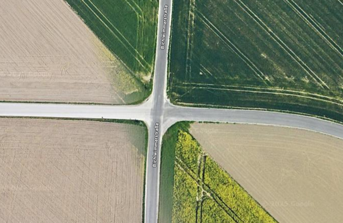 Auf dieser Kreuzung kam es zum tödlichen Unfall