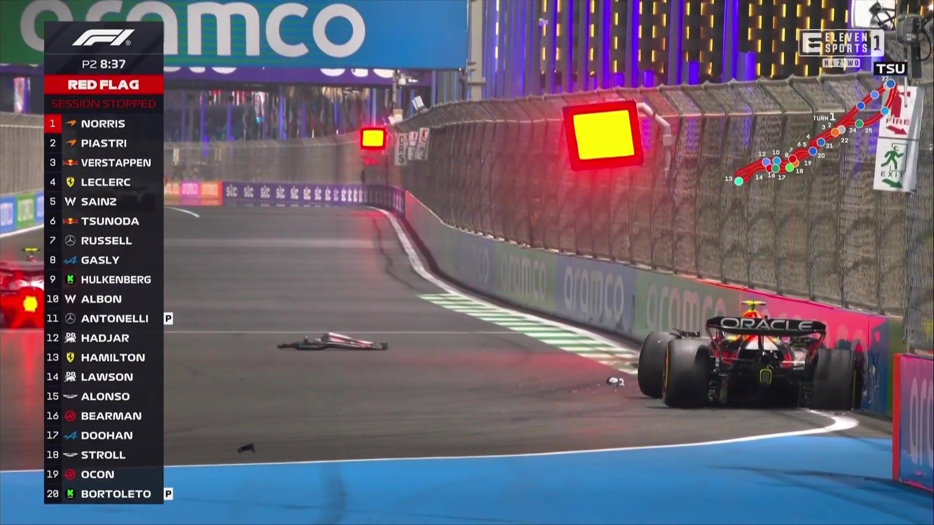 Yuki Tsunoda im Red Bull ist gecrasht. 