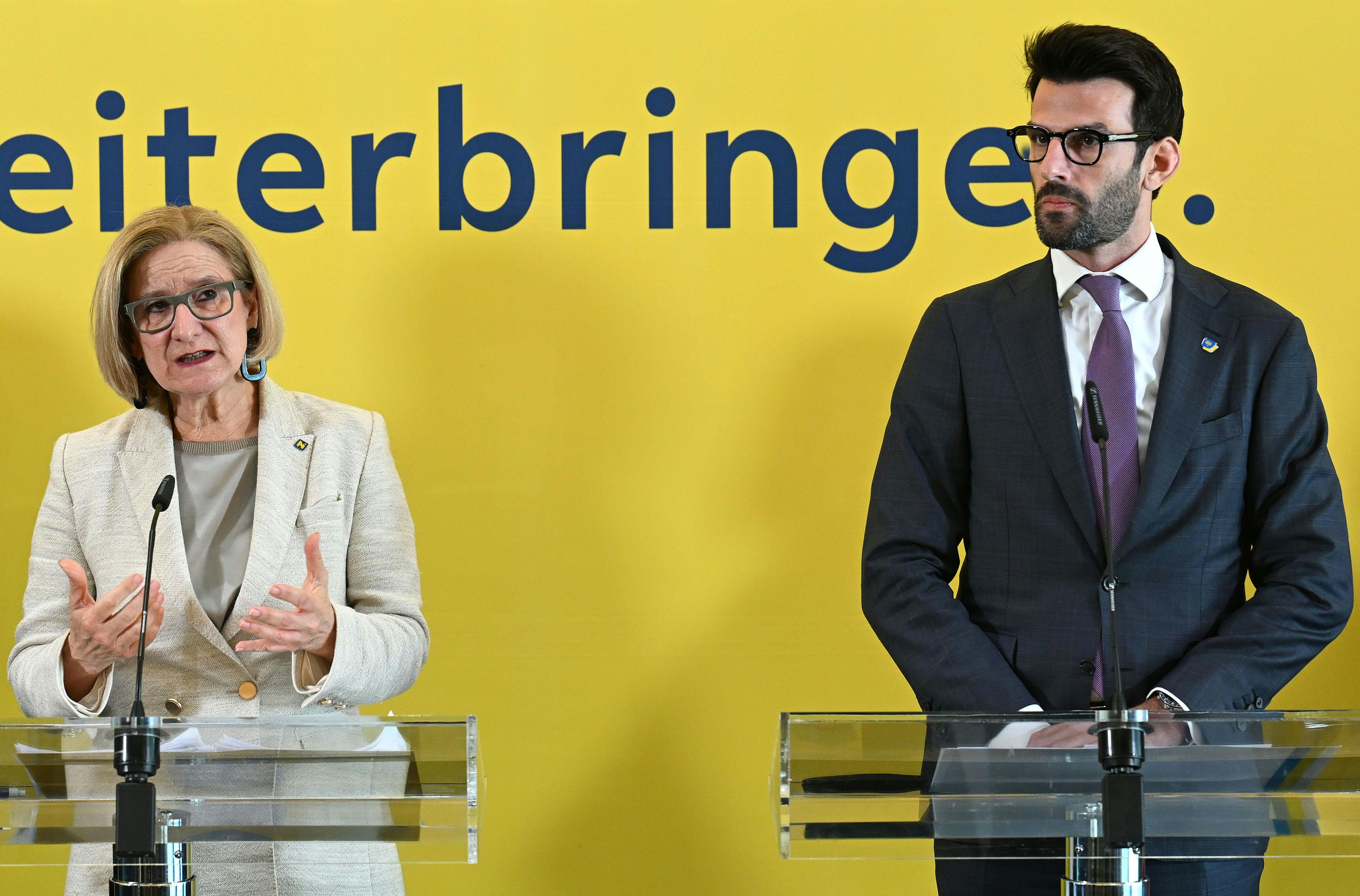 Landeshauptfrau Johanna Mikl-Leitner (ÖVP) und LH-Stellvertreter Udo Landbauer (FPÖ) wollen härter gegen Integrationsverweigerer vorgehen. 