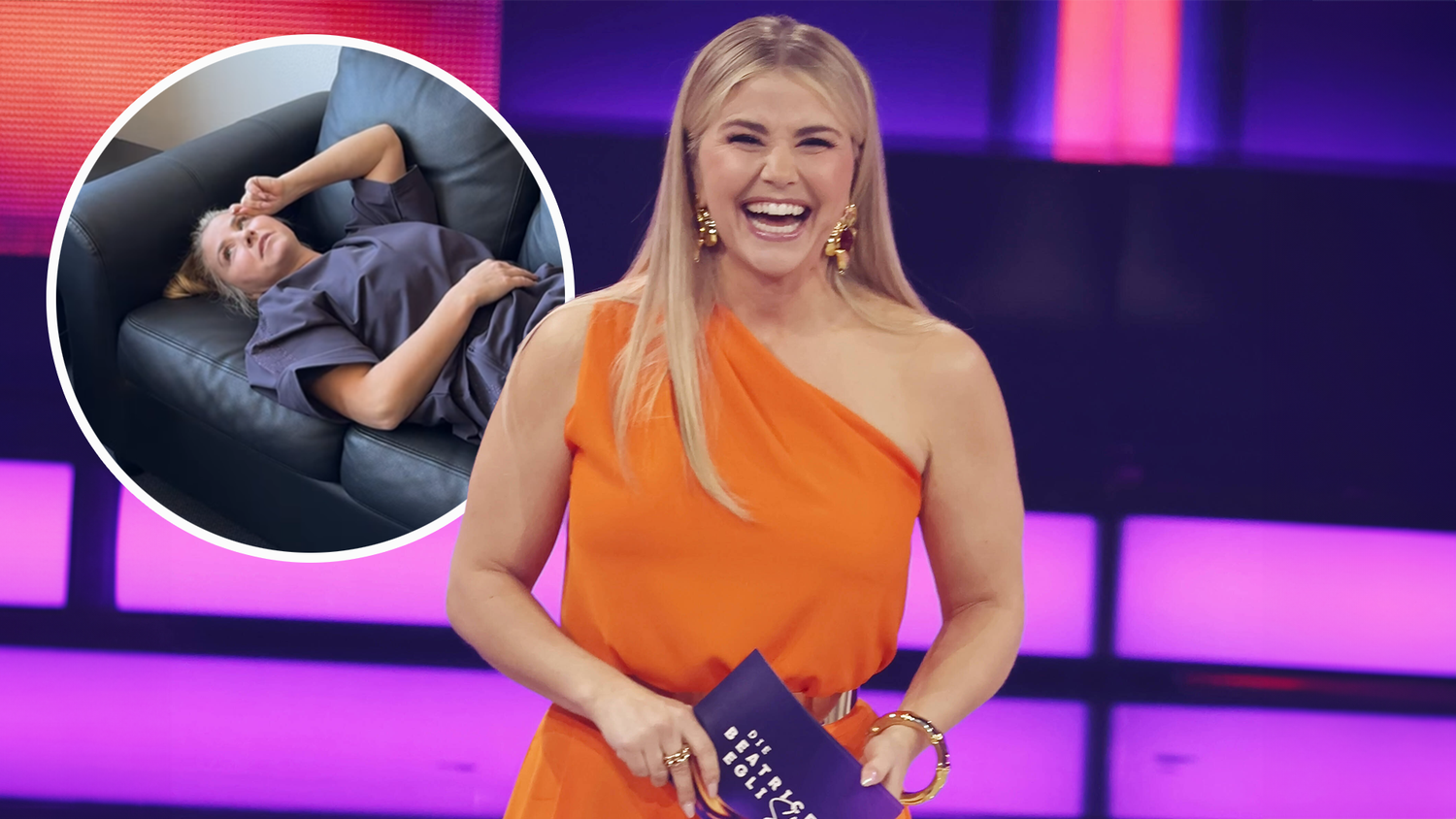 Beatrice Egli musste wegen gesundheitlichen Problemen im Liegen für ihre Show proben.