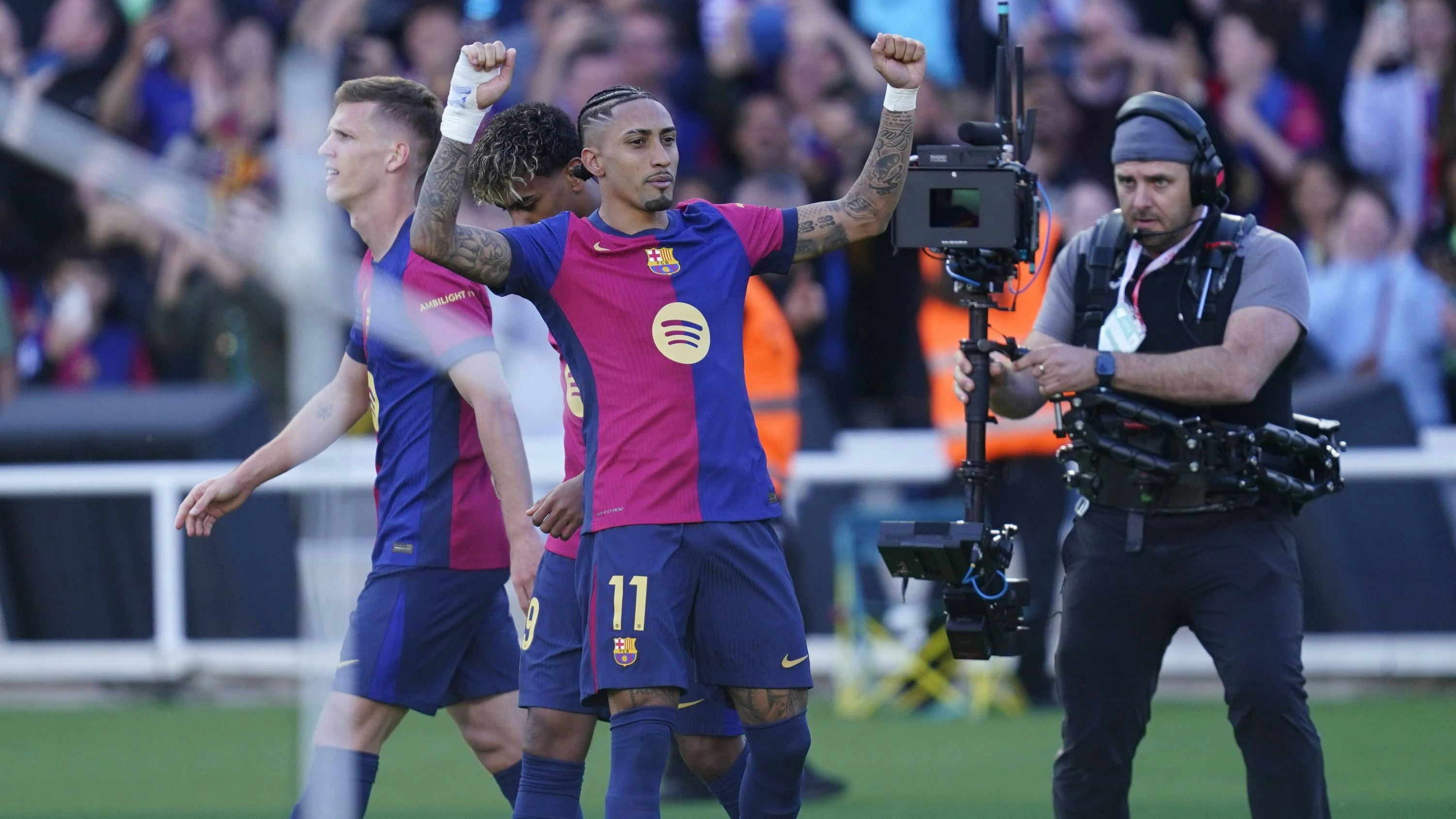 Barcelona, Spain, Season 2024/2025, La Liga EA Sports, Matchday 32, FC Barcelona, Barca v RC Celta, LLuis Companys Stadium, 19 April 2025 Copyright: xBaguxBlancox/xPressinphotox