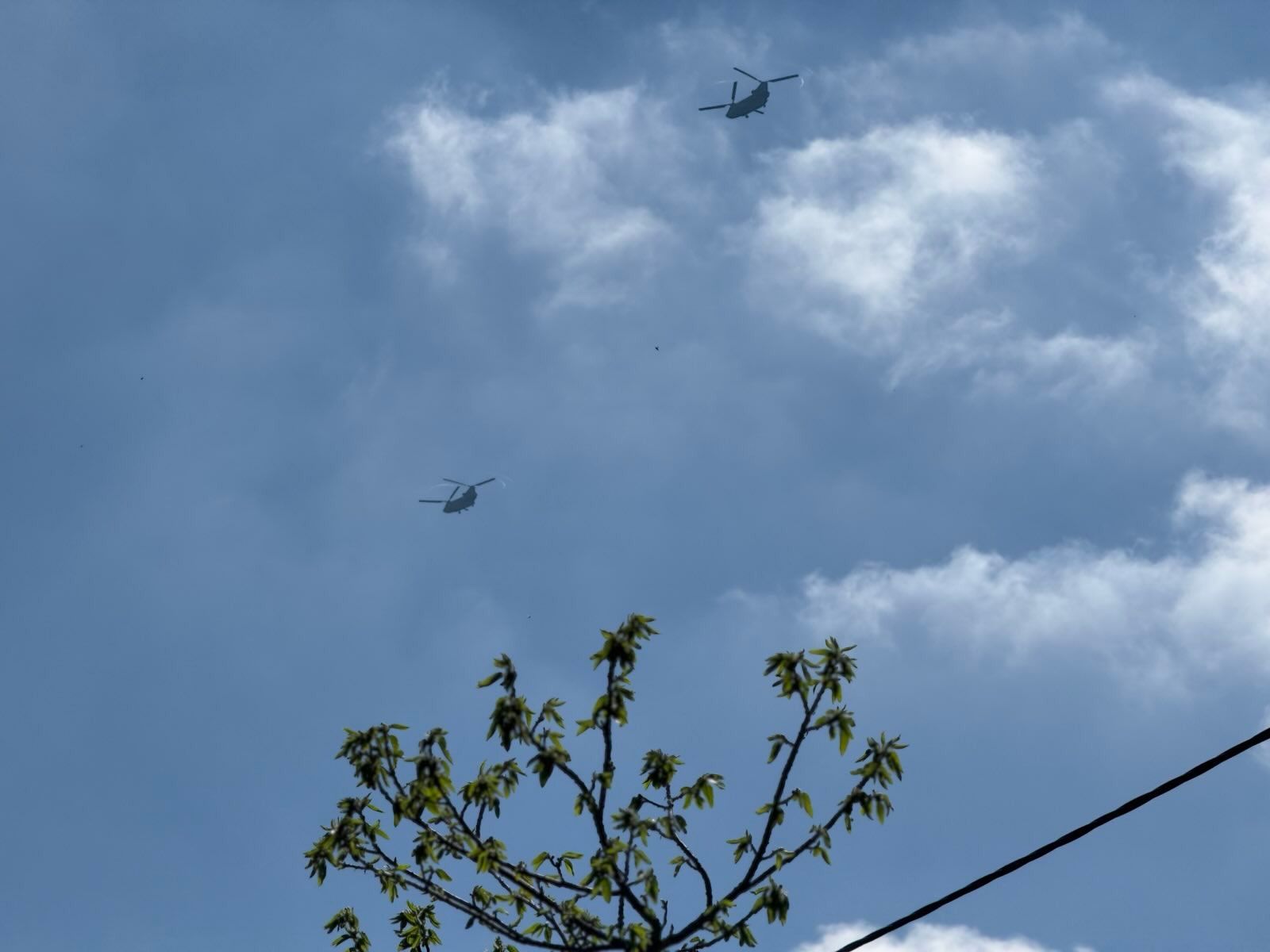 Die Helis sorgten über Hörsching für Aufsehen.