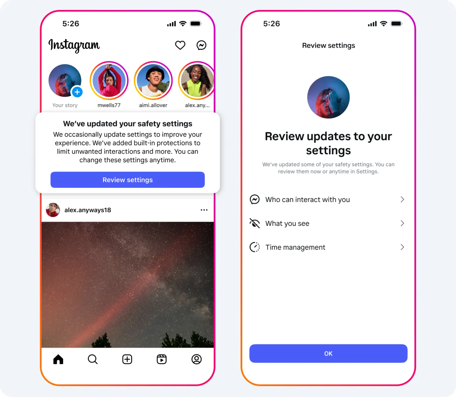 Ertappt! KI stellt Account automatisch auf ein Teen-Konto um.