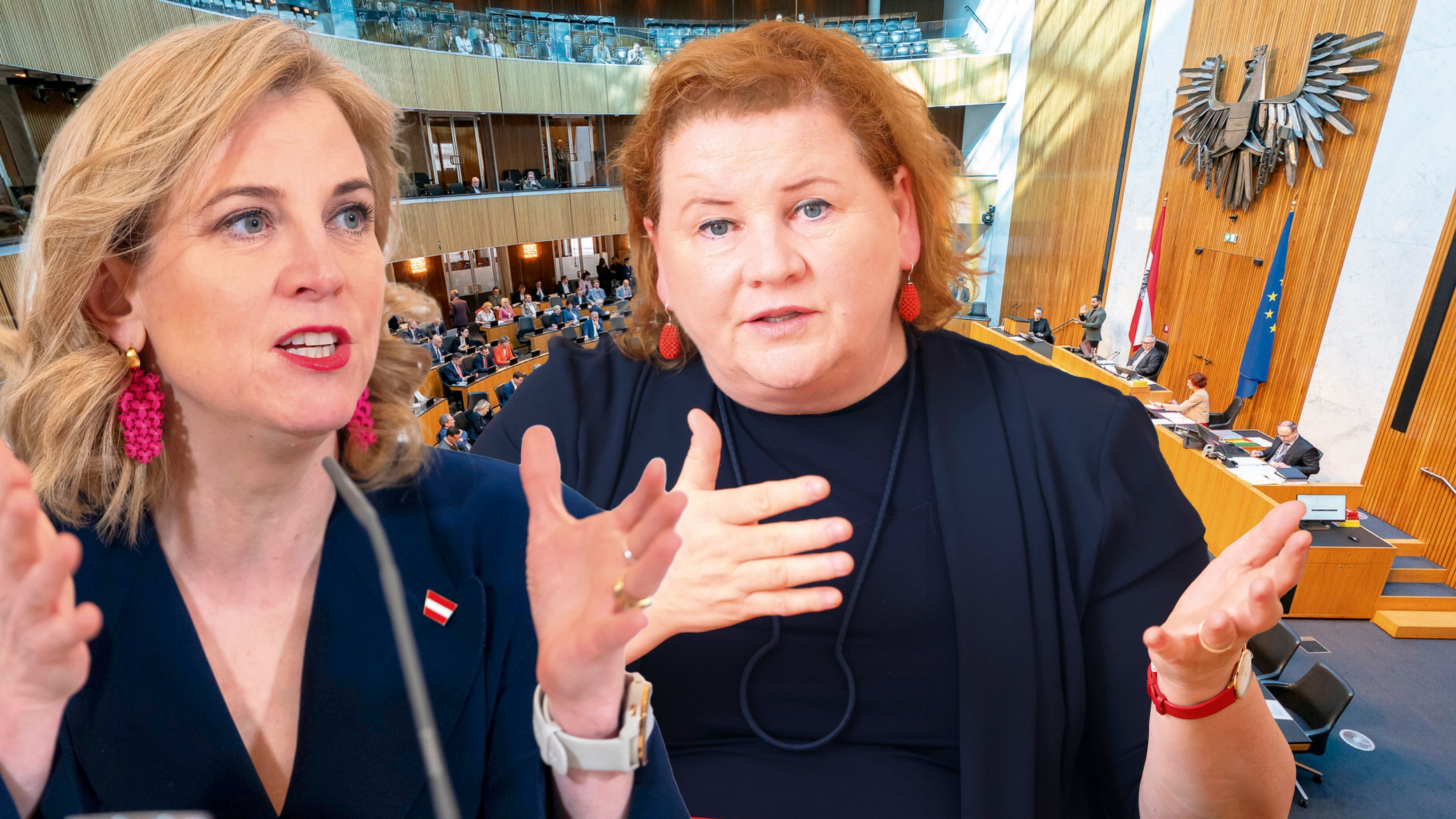 Aufgrund der zahlreichen Minister und Staatssekretäre in der neuen Regierung musste sogar die Regierungsbank im Nationalrat verbreitert werden.