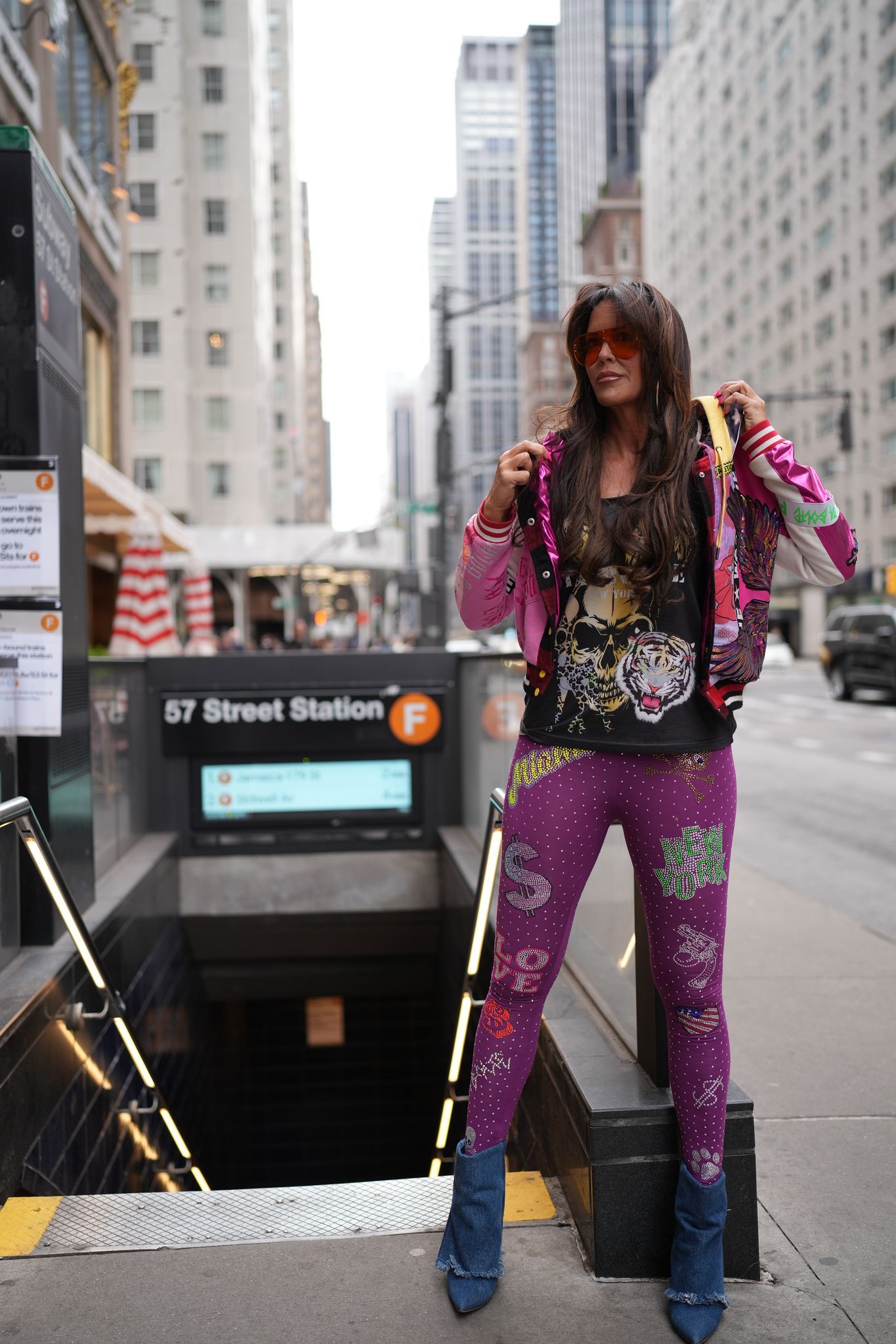 Martina Reuter bei ihrem Shooting für Designerin Pia Bolte in New York