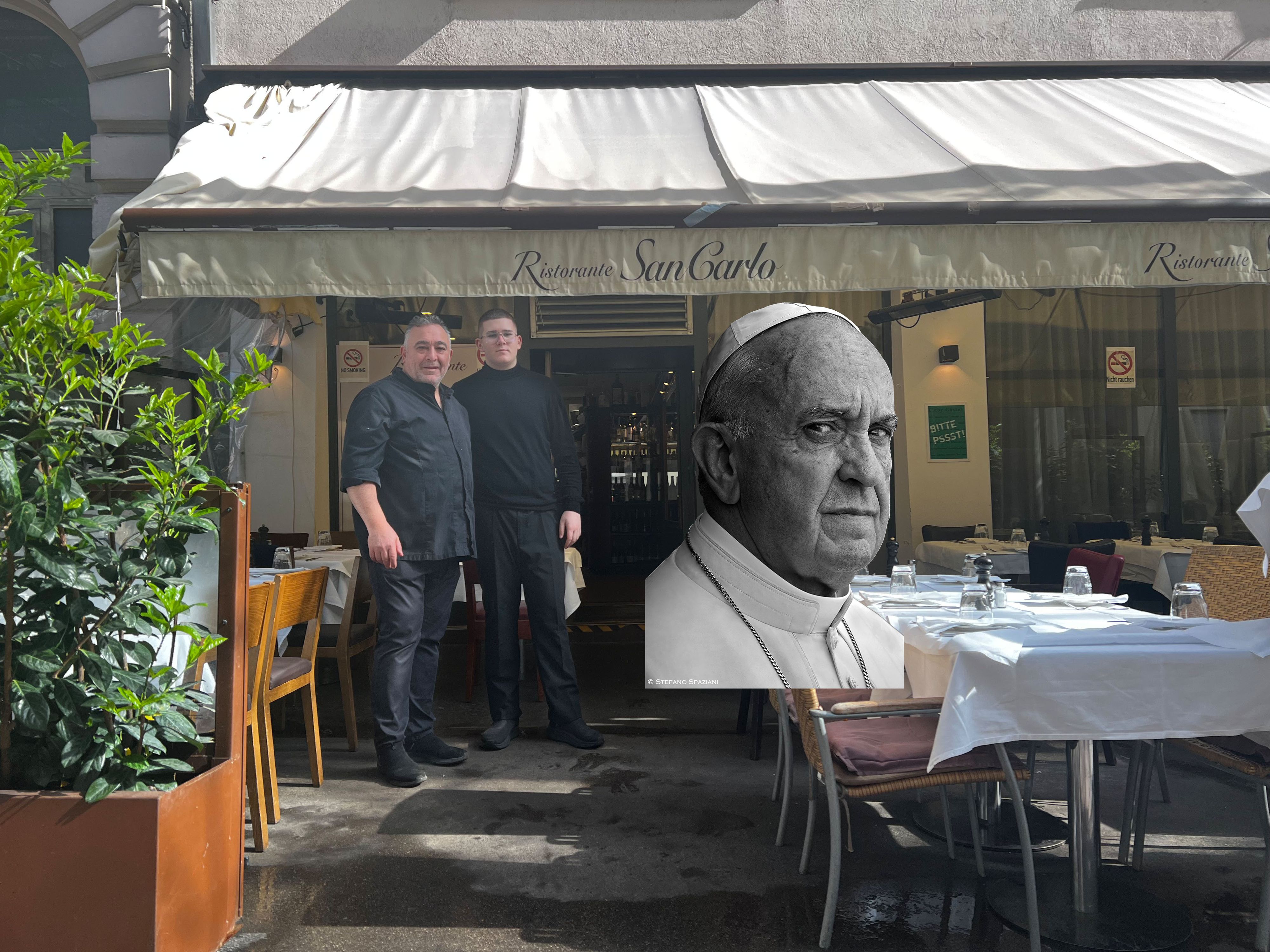 Ciro Buono, Betreiber des San Carlo, mit seinem Sohn Raffaele der den Laden in Zukunft leiten wird.