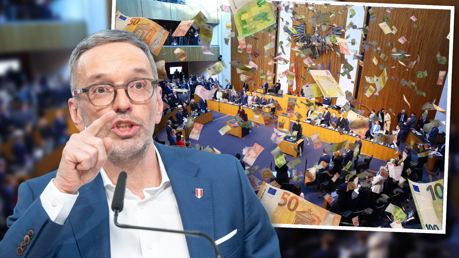 FPÖ-Chef Herbert Kickl kritisiert die großen Regierungsbüros der Regierung scharf.