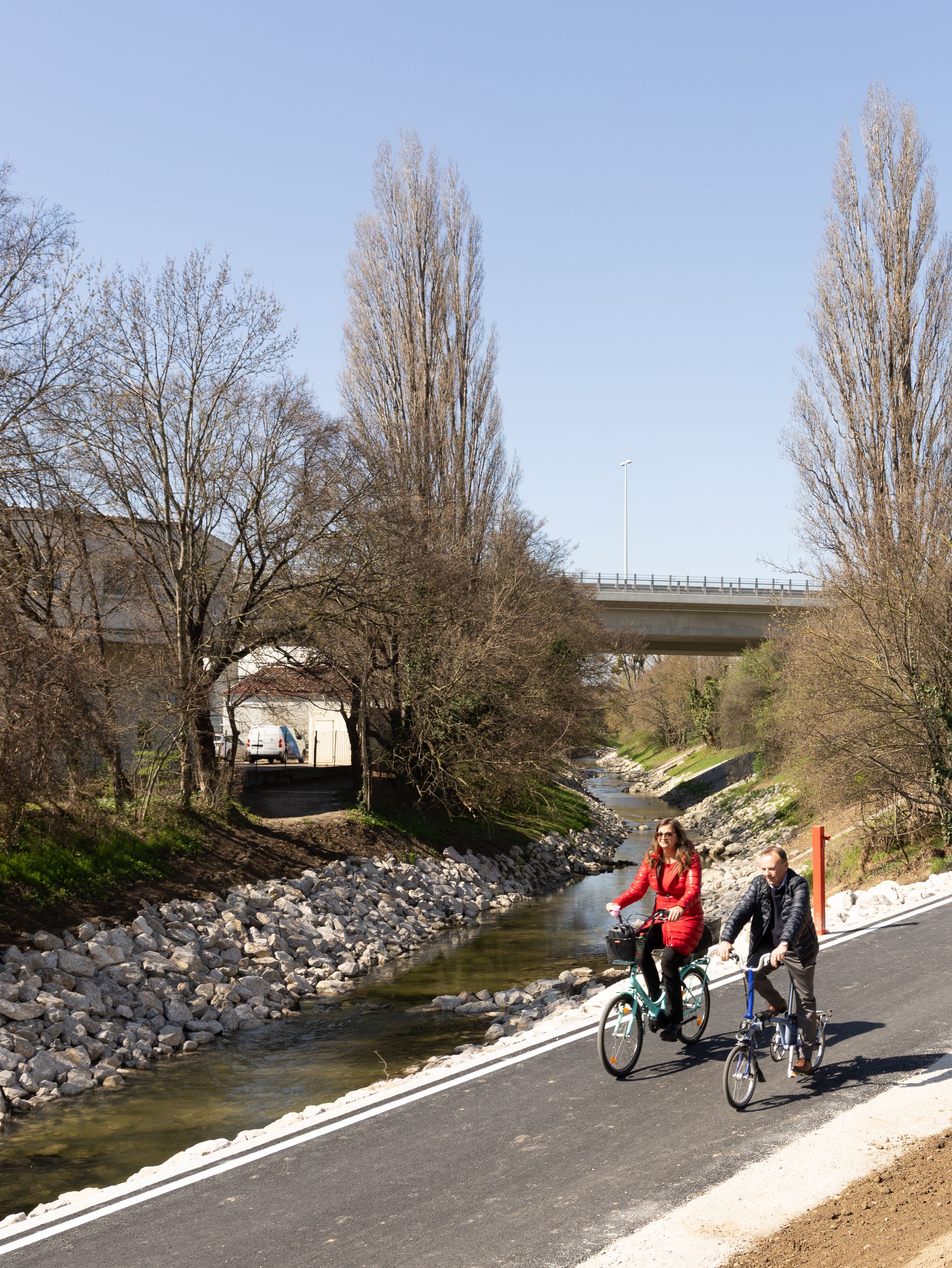 Teststrecke Liesingbach-Radweg.