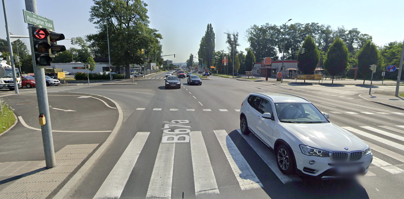 An dieser Kreuzung kam es zum Unfall und der anschließenden Fahrerflucht.