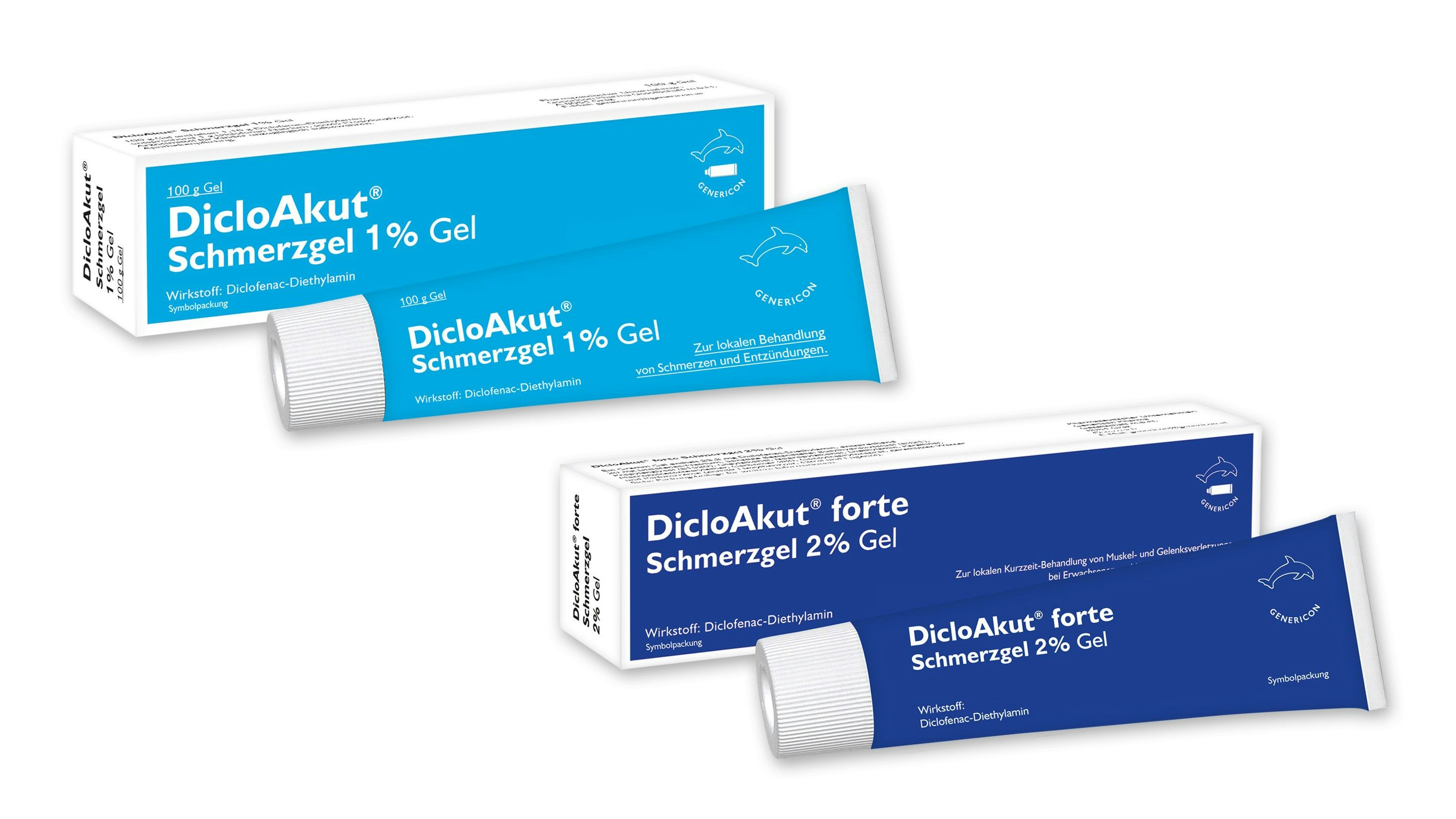 DicloAkut<sup>®</sup> und DicloAkut<sup>® </sup>forte von Genericon Pharma.
