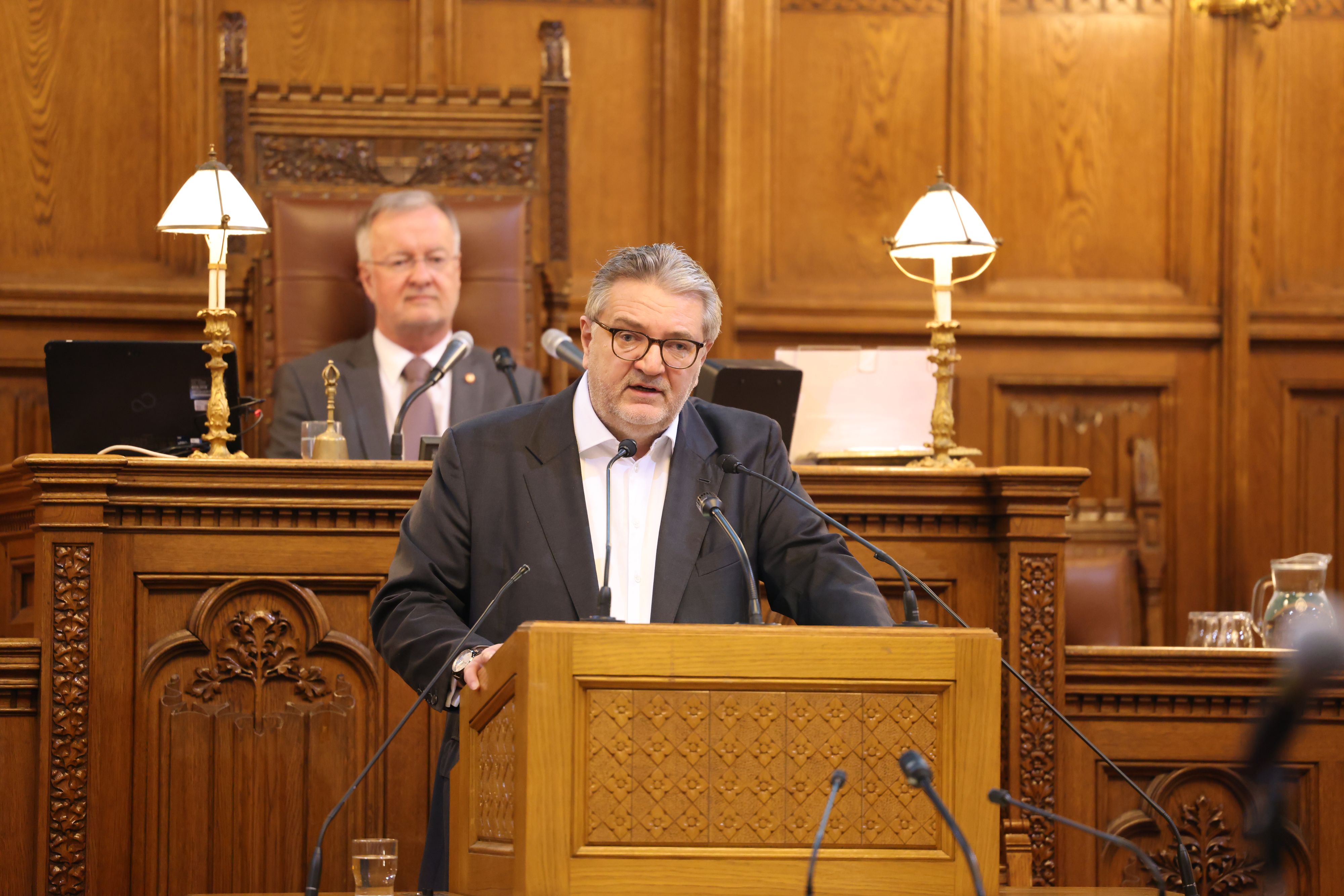Sozialstadtrat Peter Hacker (SP) im Wiener Gemeinderat.