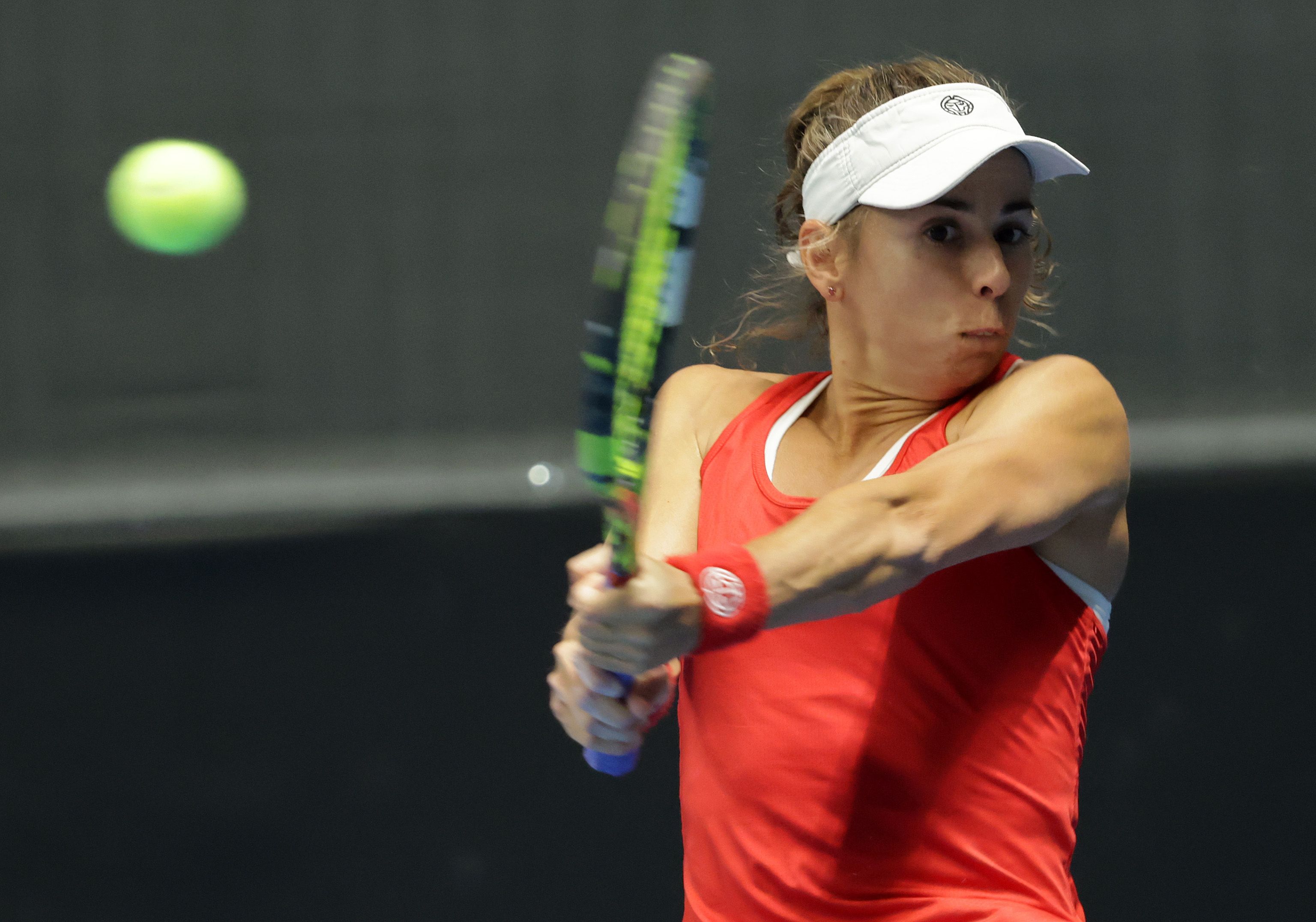 Grabher feiert den 13. Matchsieg en suite.