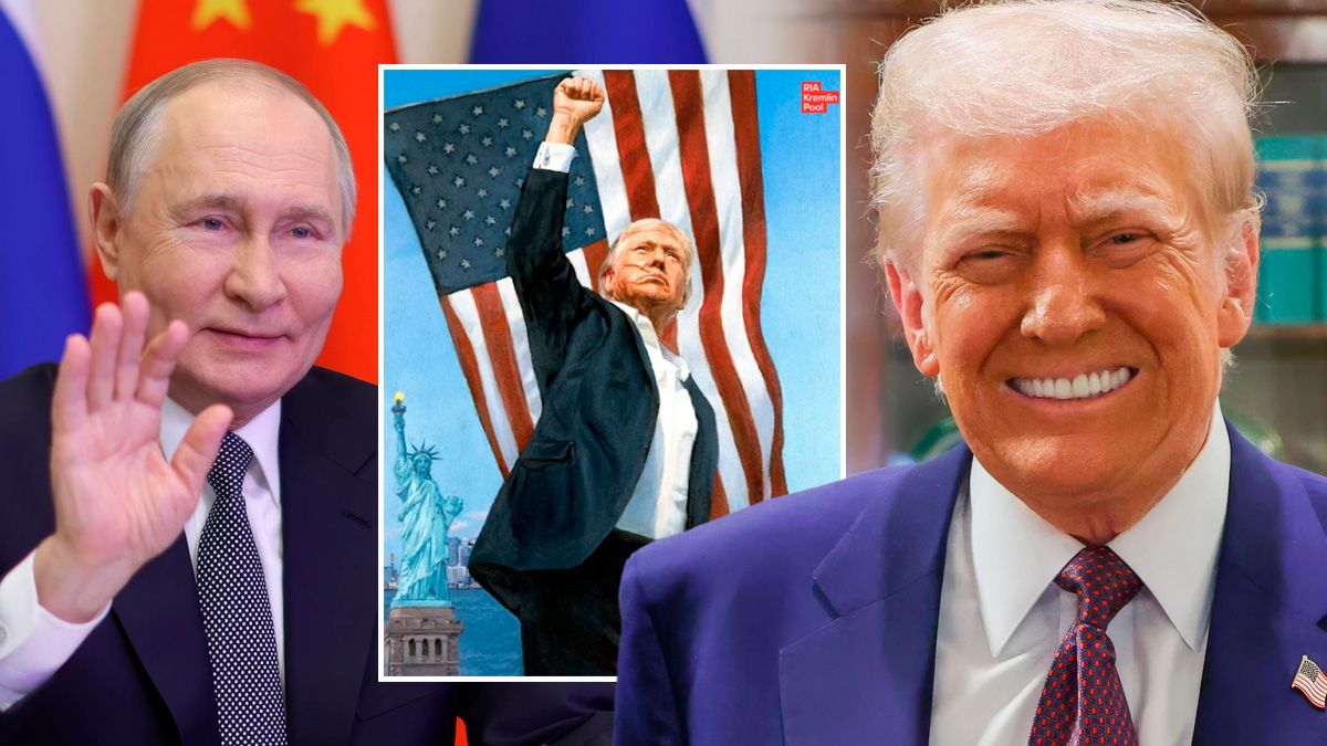 Wladimir Putin hat Donald Trump dieses Porträt geschenkt.