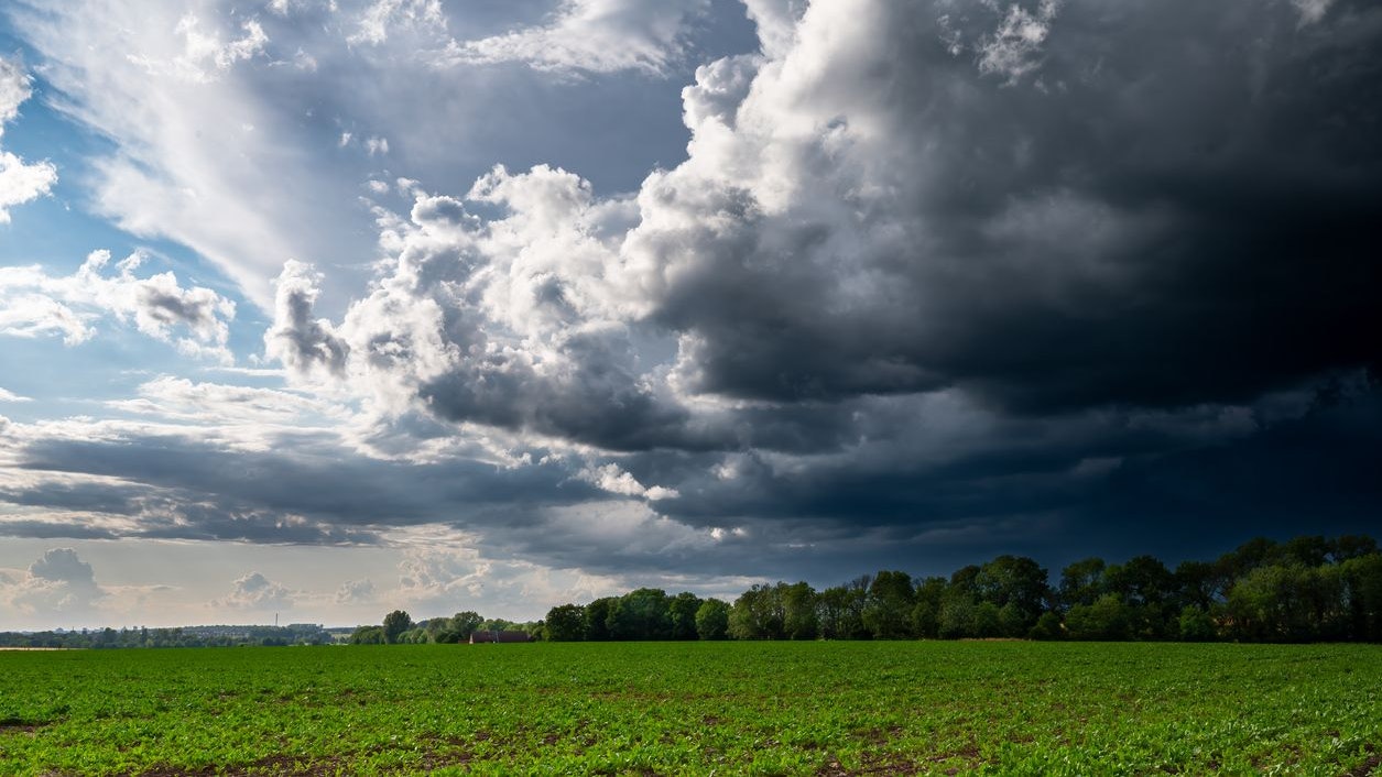 Dunkle Gewitterwolken ziehen auf!