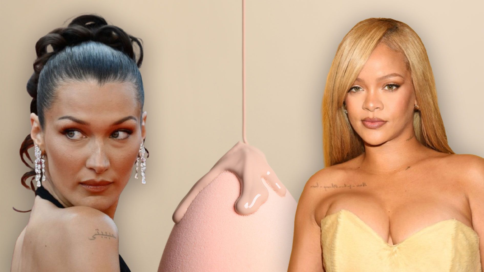 Supermodel Bella Hadid und Sängerin Rihanna sind Fans des neuen Trend-Foundation.
