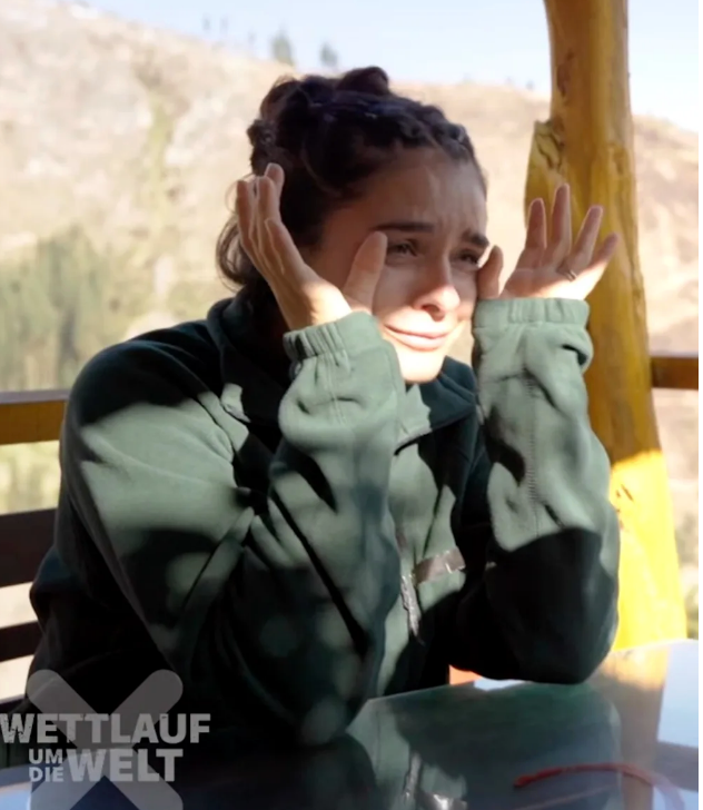 Lile weint in der ZDF Abenteuershow.