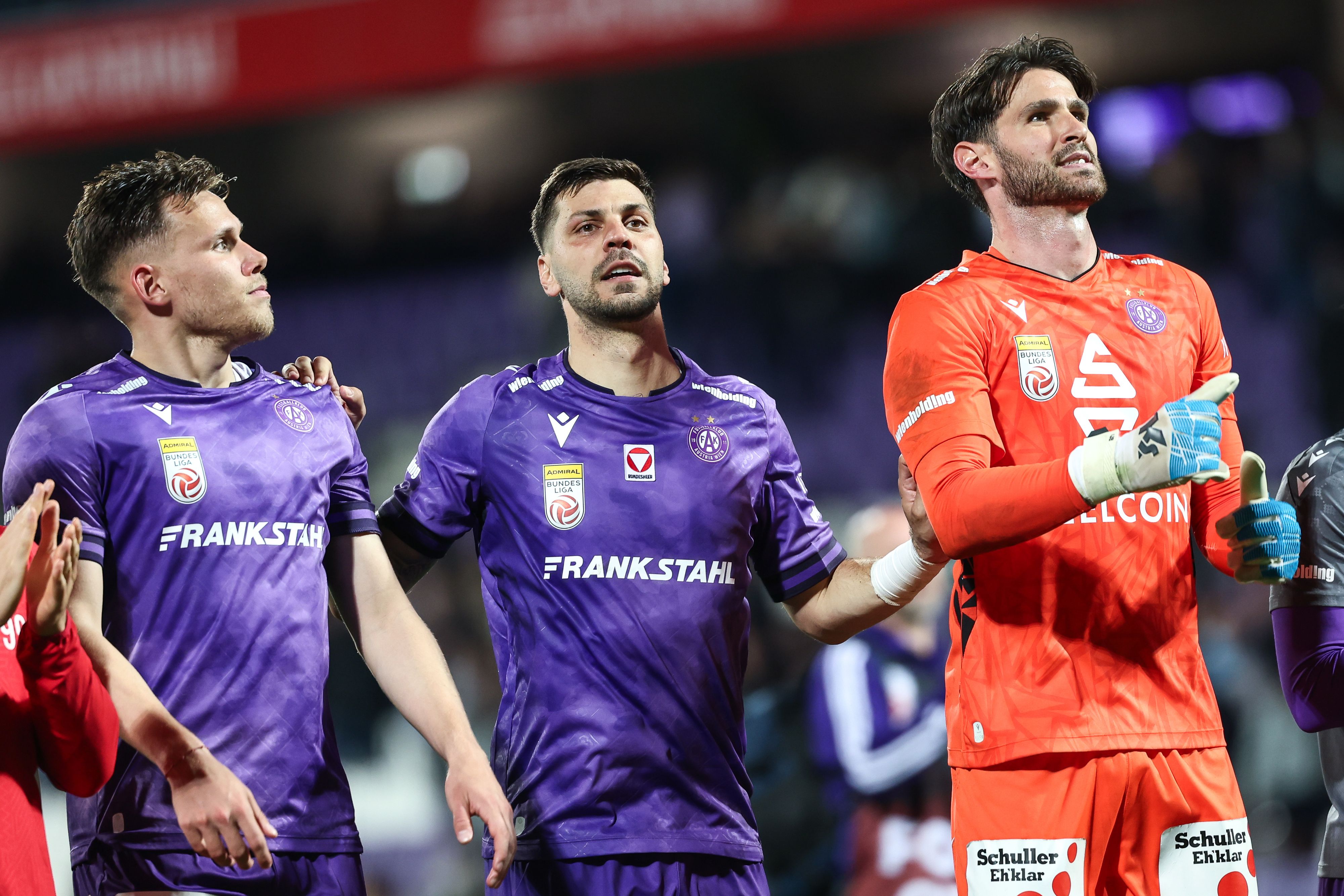 Die Wiener Austria feierte den 2:1-Sieg gegen Sturm. 