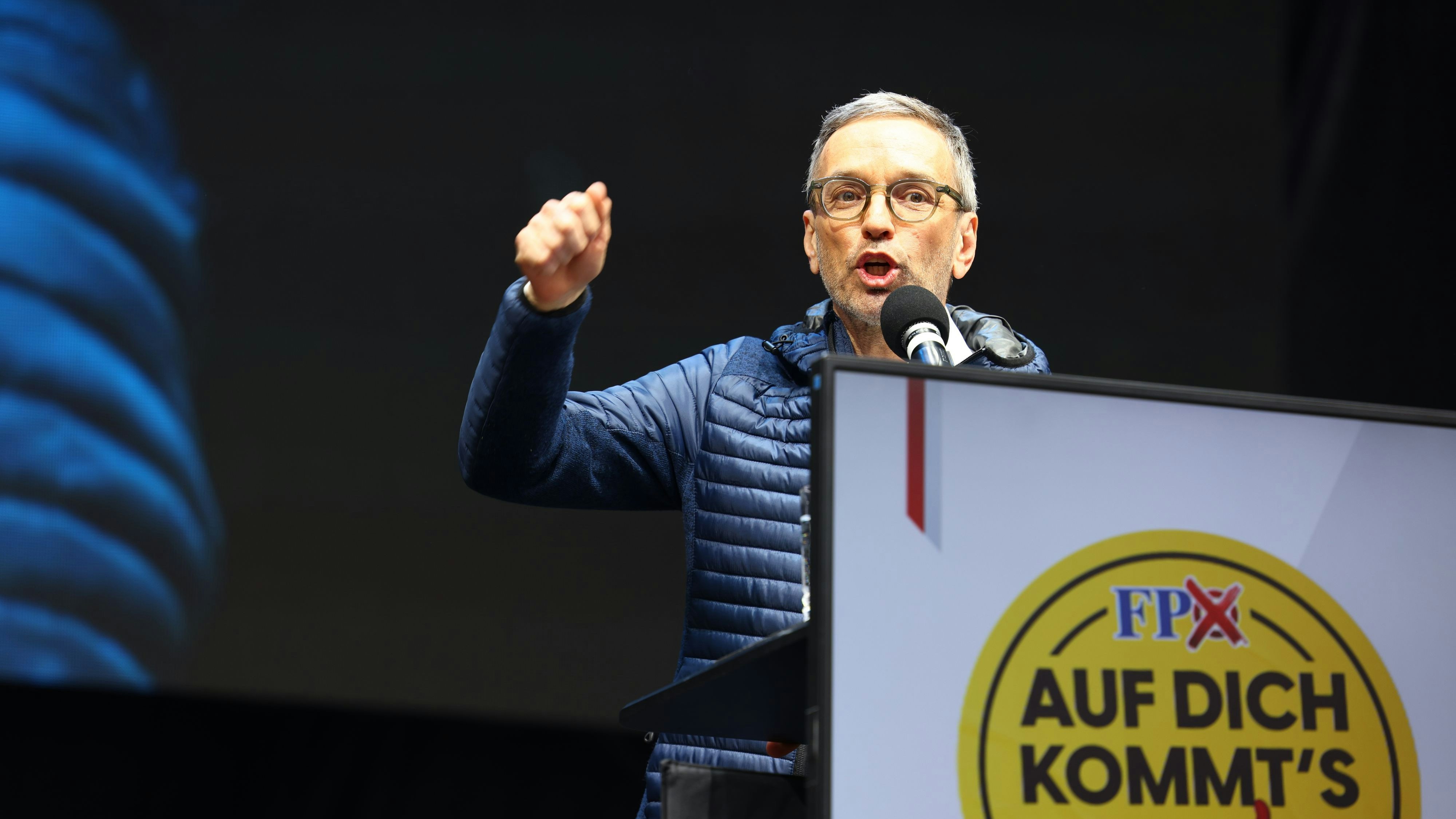 FPÖ-Chef Herbert Kickl beim Wahlkampffinale in Wien.