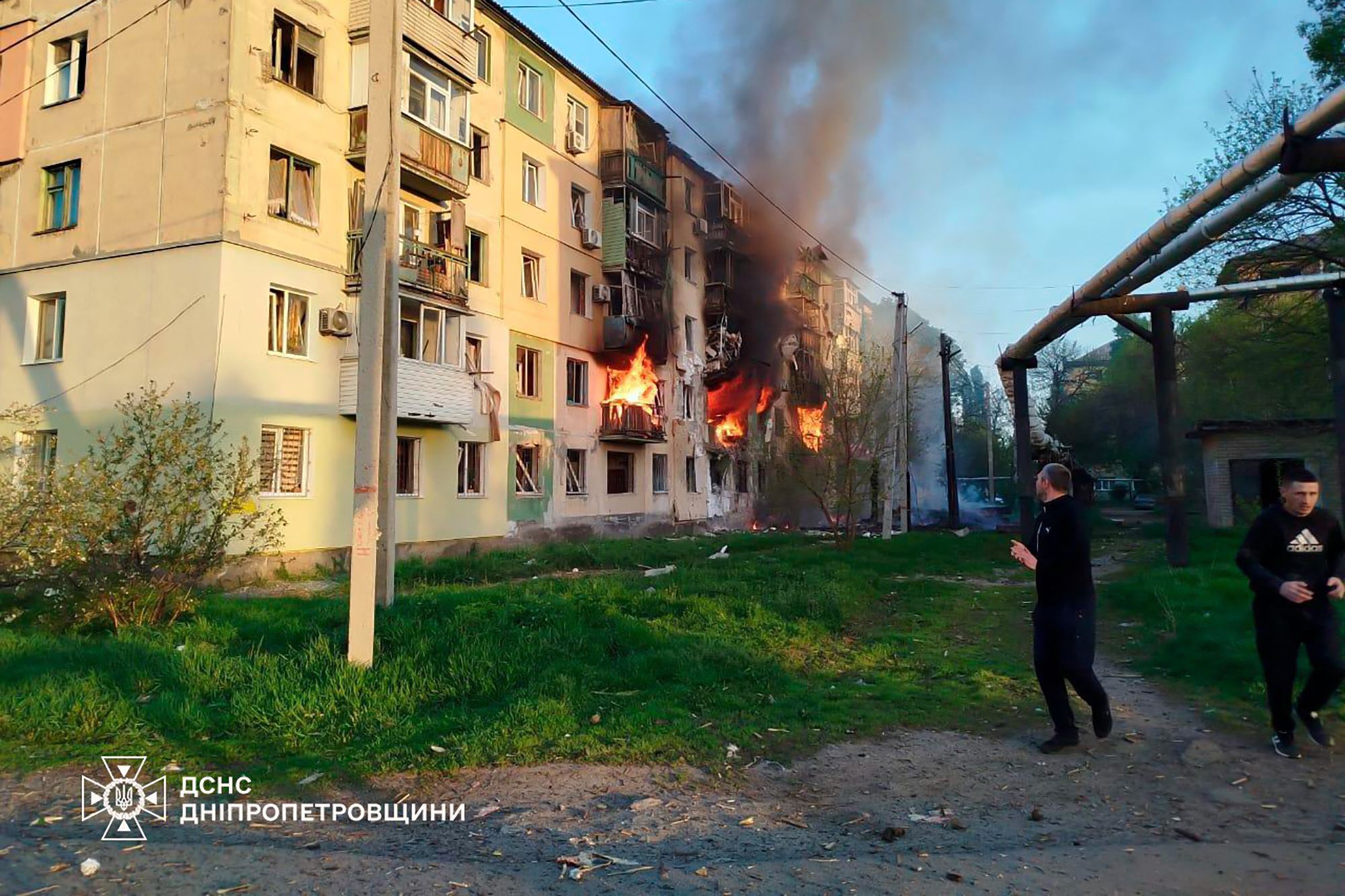 Russische Drohnen-Attacke auf die Ukraine am Morgen des 25. Aprils.