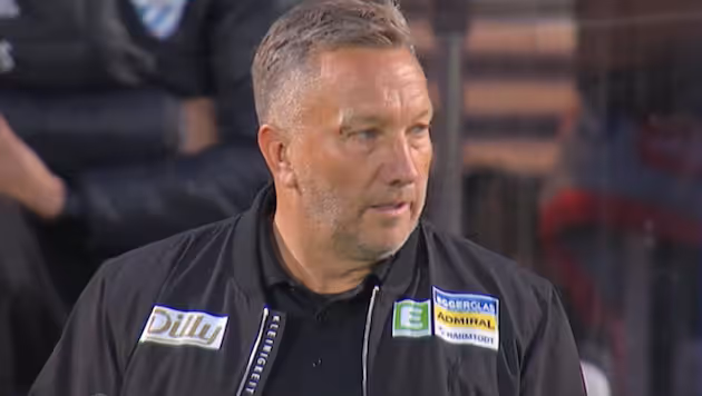 Manfred Schmid mit dem Cut über dem Auge.