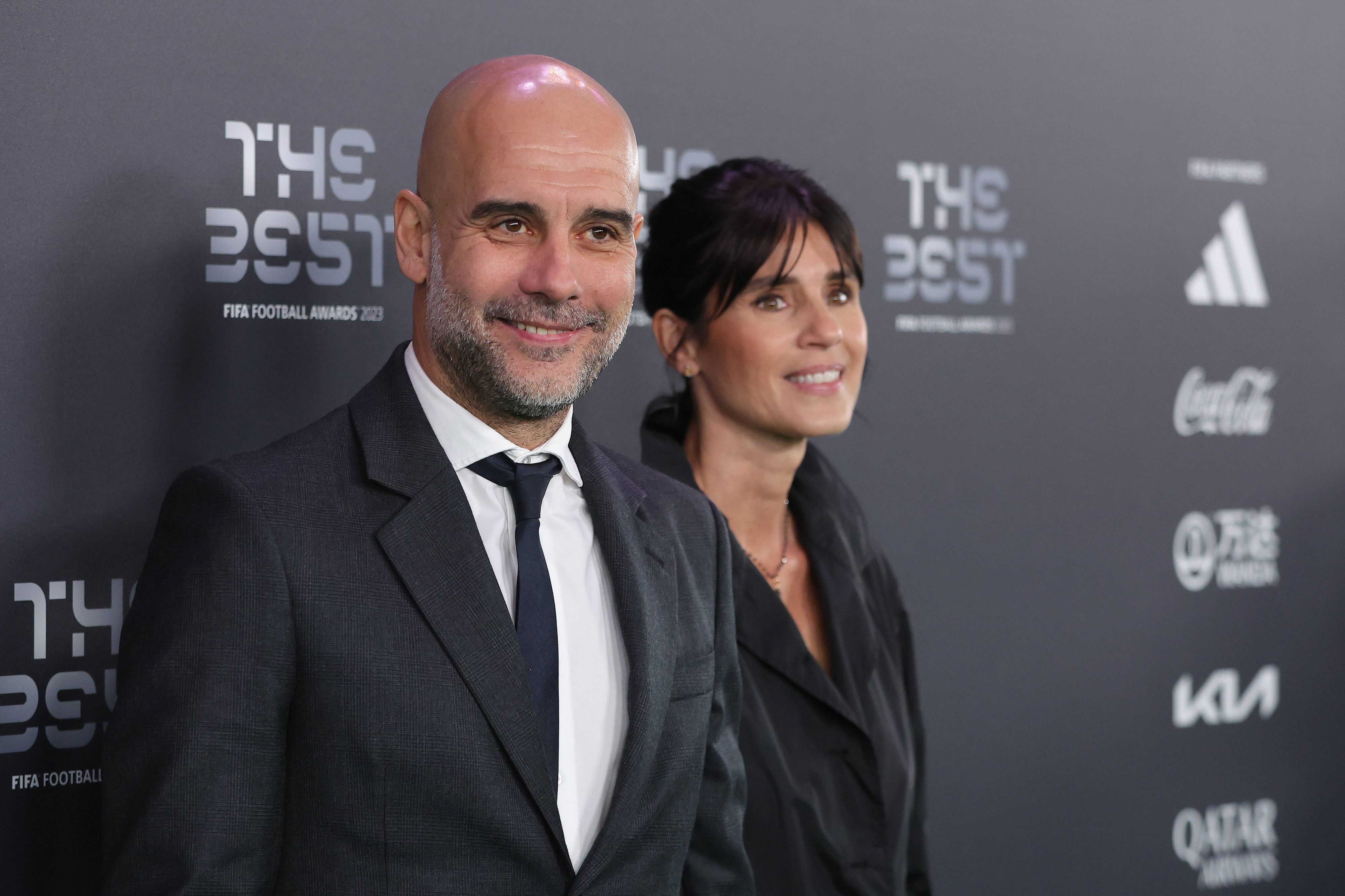 Star-Trainer Pep Guardiola und seine Frau Cristina Serra. 