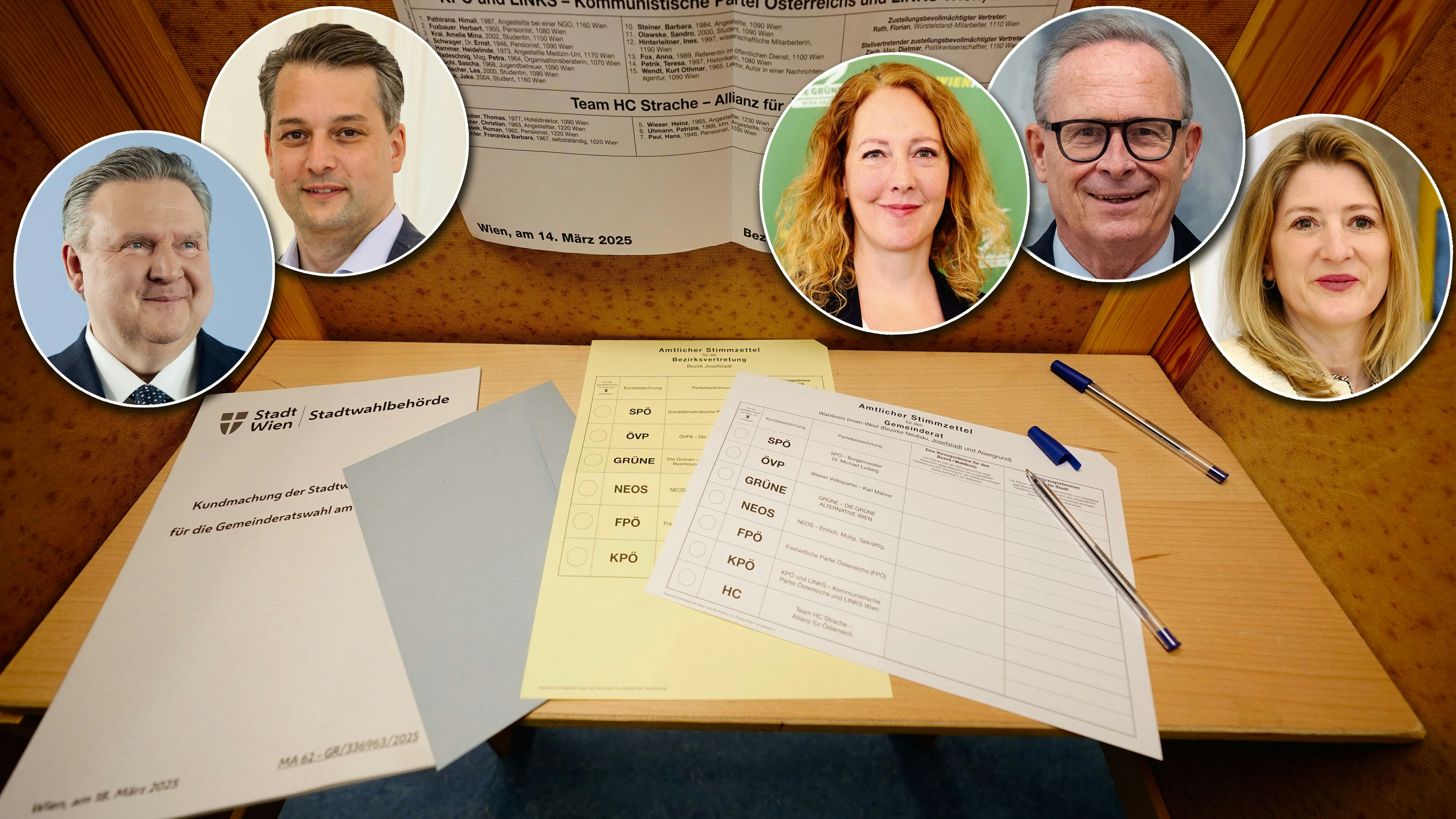 Wien-Wahl Spitzenkandidaten