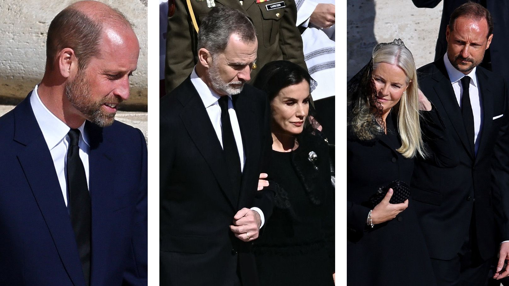 Royals aus aller Welt reisten nach Rom zur Beisetzung des Papstes.