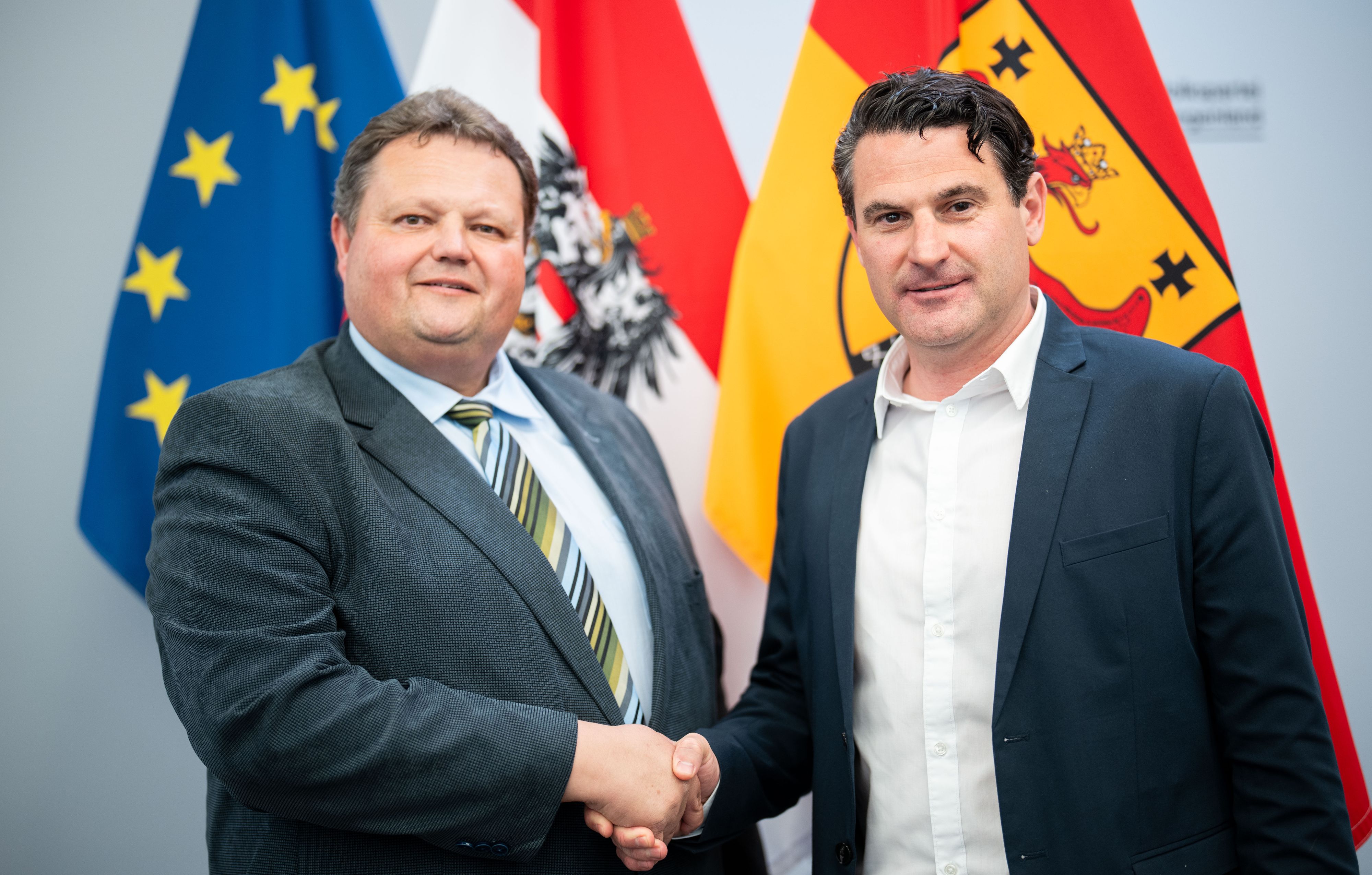 Der neue Klubobmann Bernd Strobl (links) und der neue Landesparteiobmann Christoph Zarits (rechts).