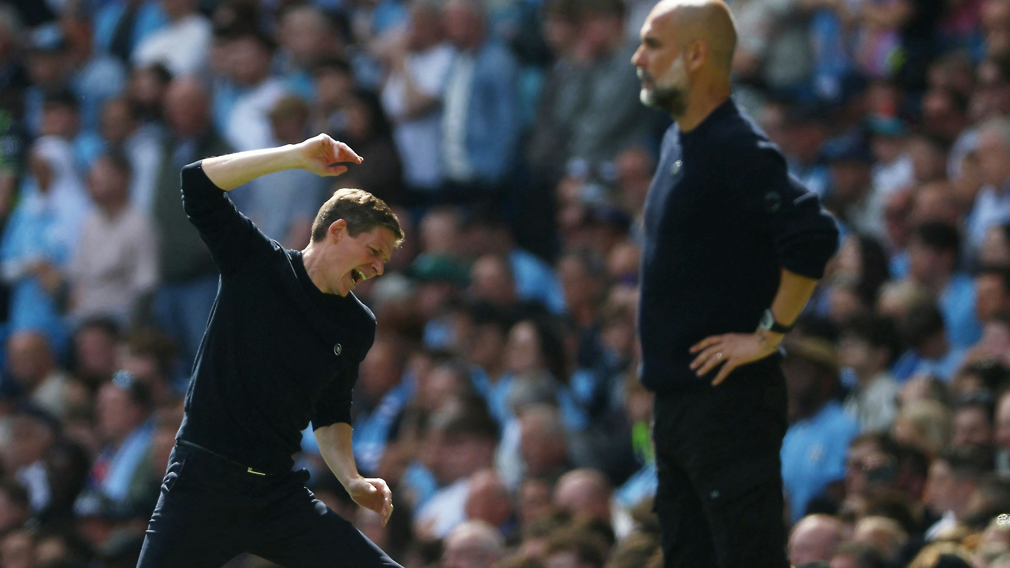 Oliver Glasner kämpft mit Pep Guardiola um den Titel.