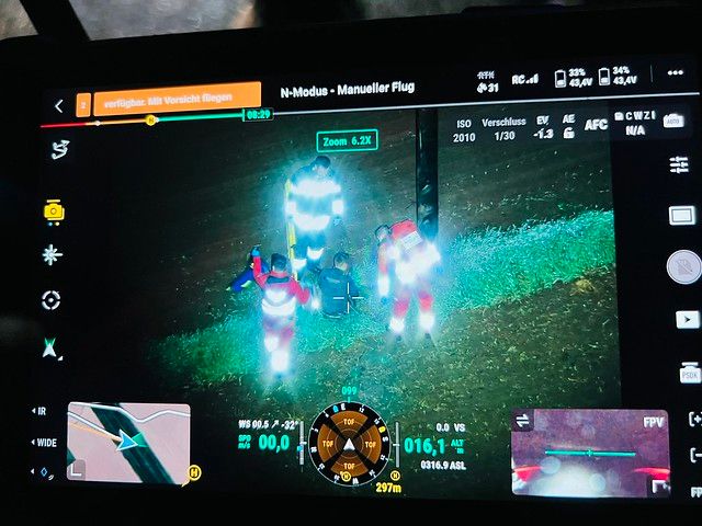 Wärmebild der Drohne lotste Retter zum Vermissten.