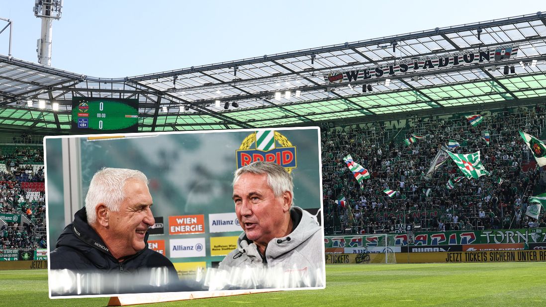 Weg frei für Pacult? Für Krankl (l.) wäre der entlassene Klagenfurt-Coach eine gute Option für Rapid.