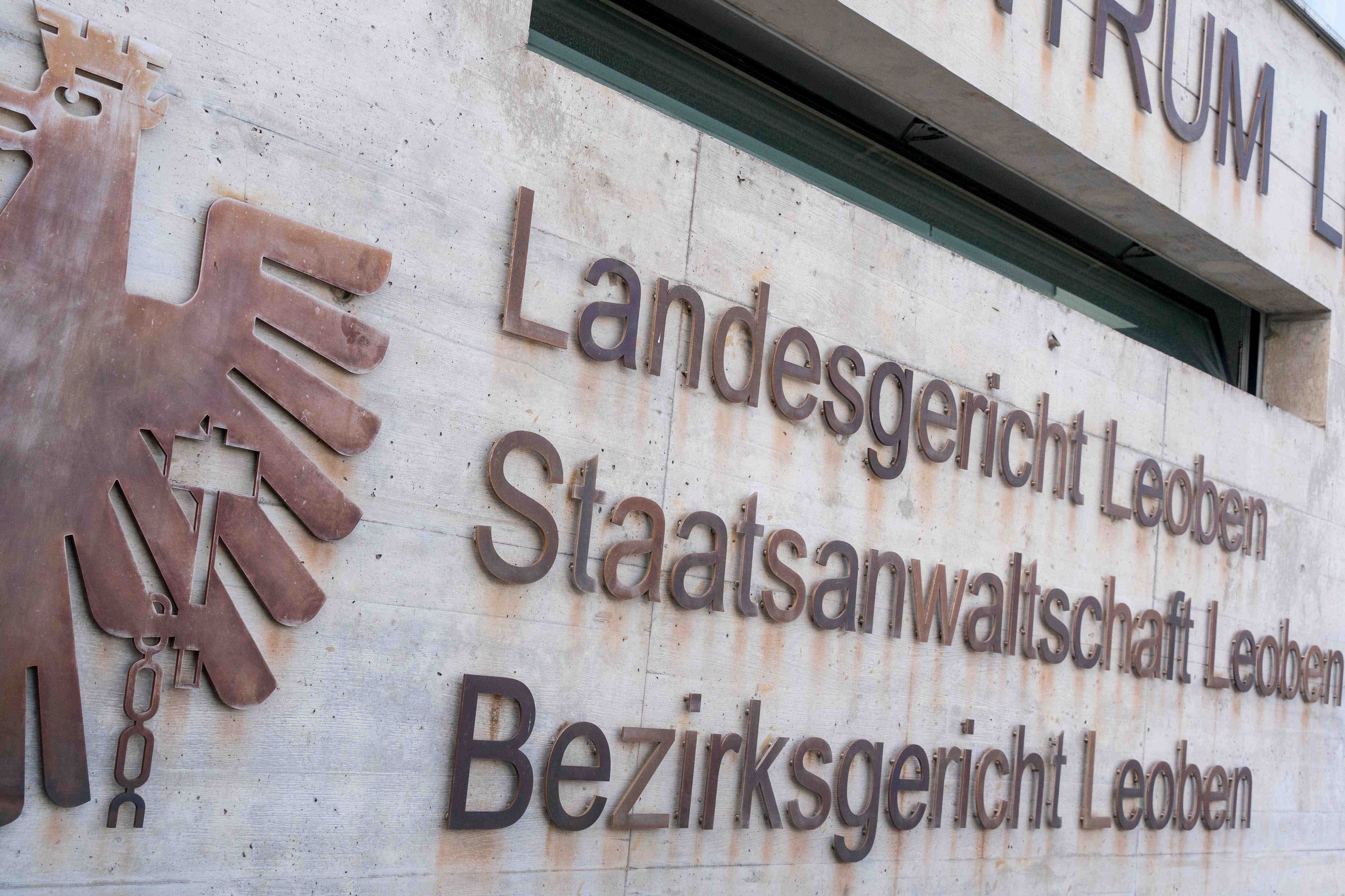 Blick auf das Gebäude des Landesgericht Leoben. Archivbild