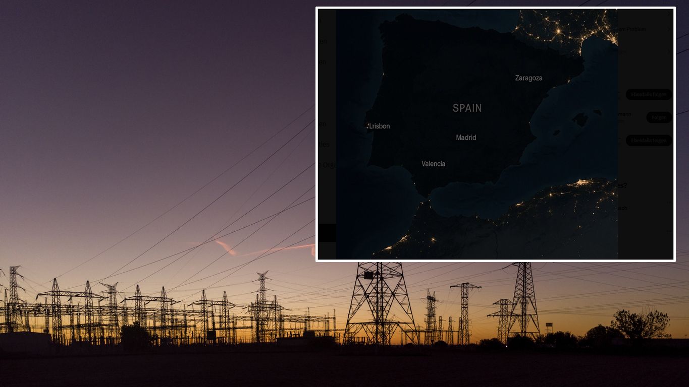 Blackout in ganz Spanien – hier ist die Karte: Es gibt kein Licht mehr auf der Iberischen Halbinsel.