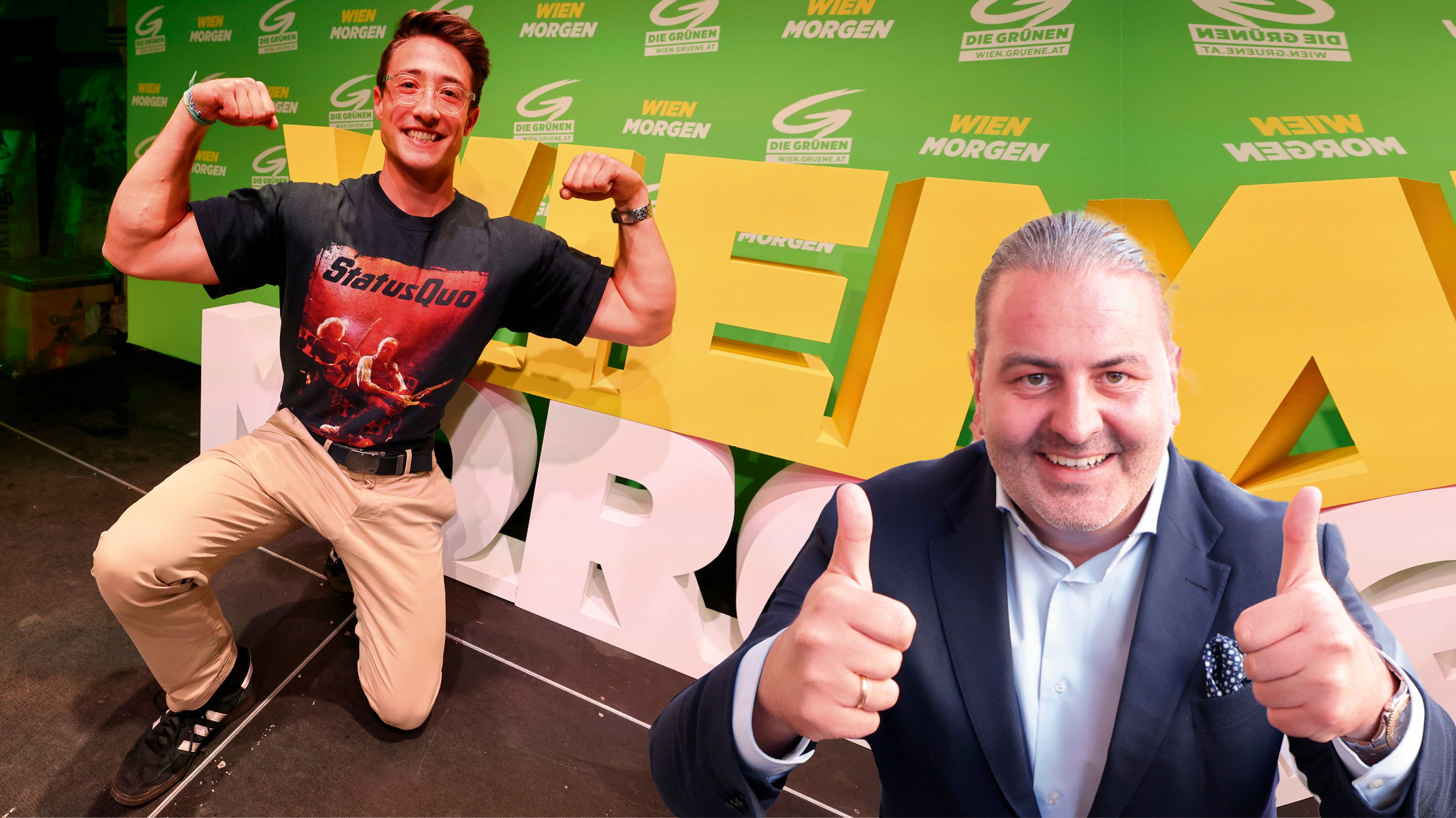 Heute.at - Die Neuen in Wien: Blauer Lugner, Grüner Muskelmann