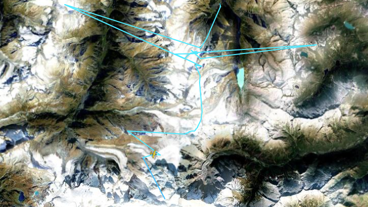 Die grobe Flugroute der Piper PA-18-150 Super Cub am 26. April 2026