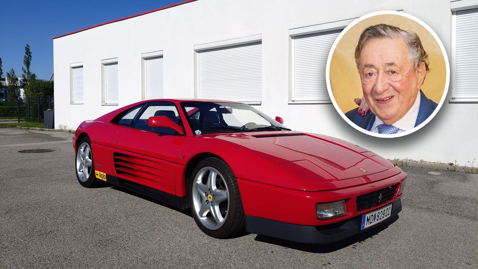 Dieser Ferrari, lange Zeit auch im Besitz der Familie Lugner, wurde aus einer Tiefgarage in Wiener Neudorf gestohlen.