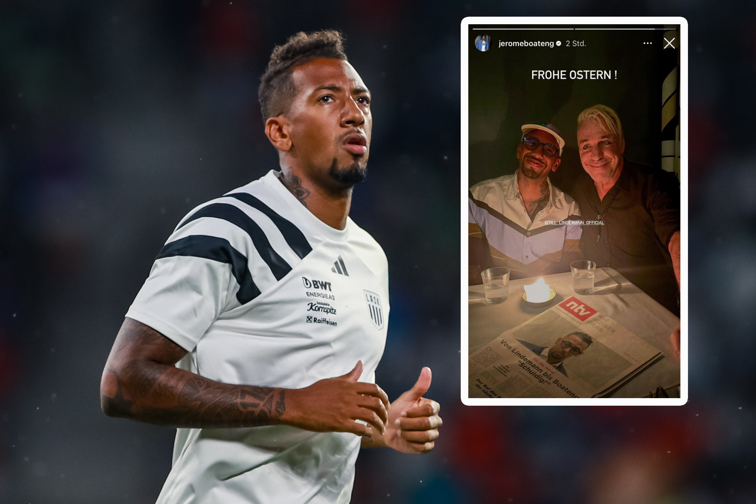 Jerome Boateng traf sich mit Till Lindemann.
