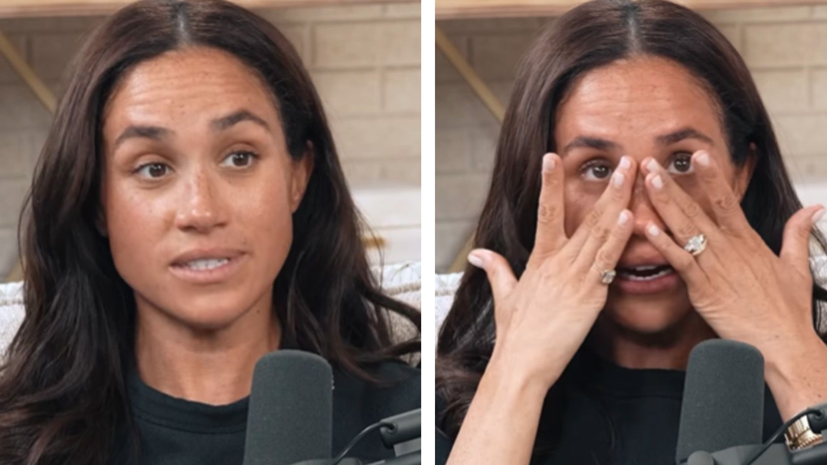 Meghan zeigt sich ungeschminkt und in Tränen.