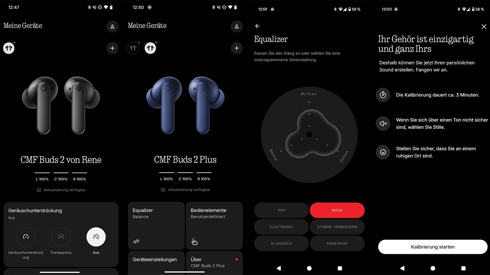Aufgeräumt, übersichtlich, aber nur auf das Notwendigste beschränkt: Die "Nothing X"-App der Kopfhörer.